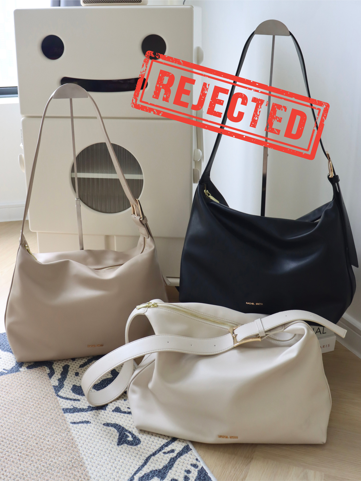 (Rejected Sales) Rosy Slouchy Tote Bag