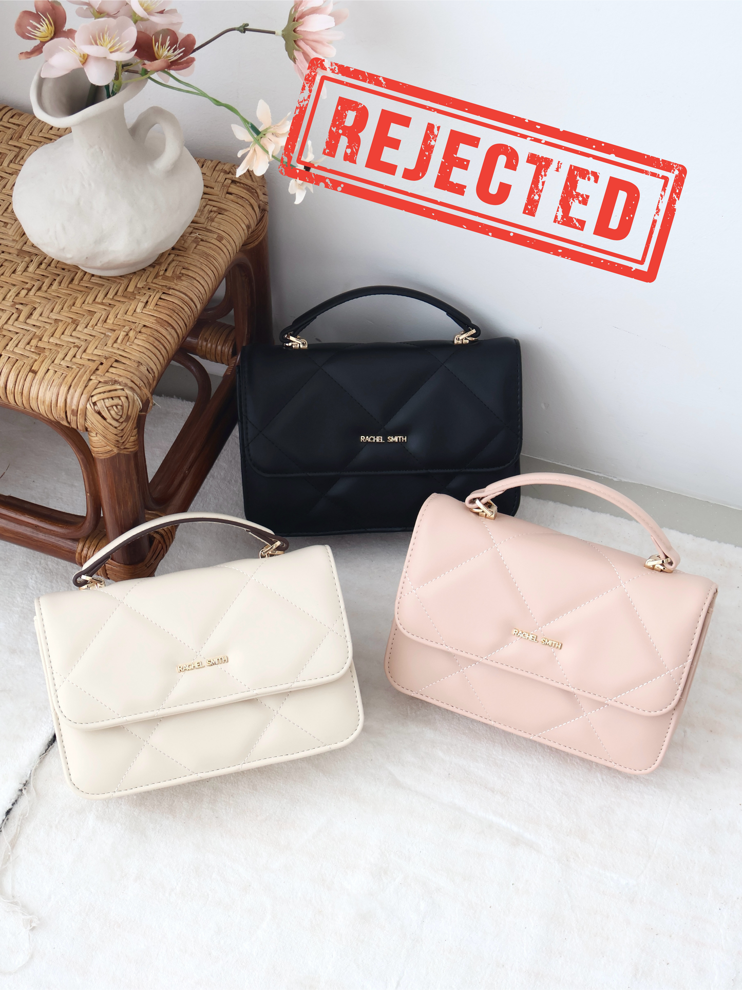 (Rejected Sales) Evon Quilted Crossbody Sling Bag