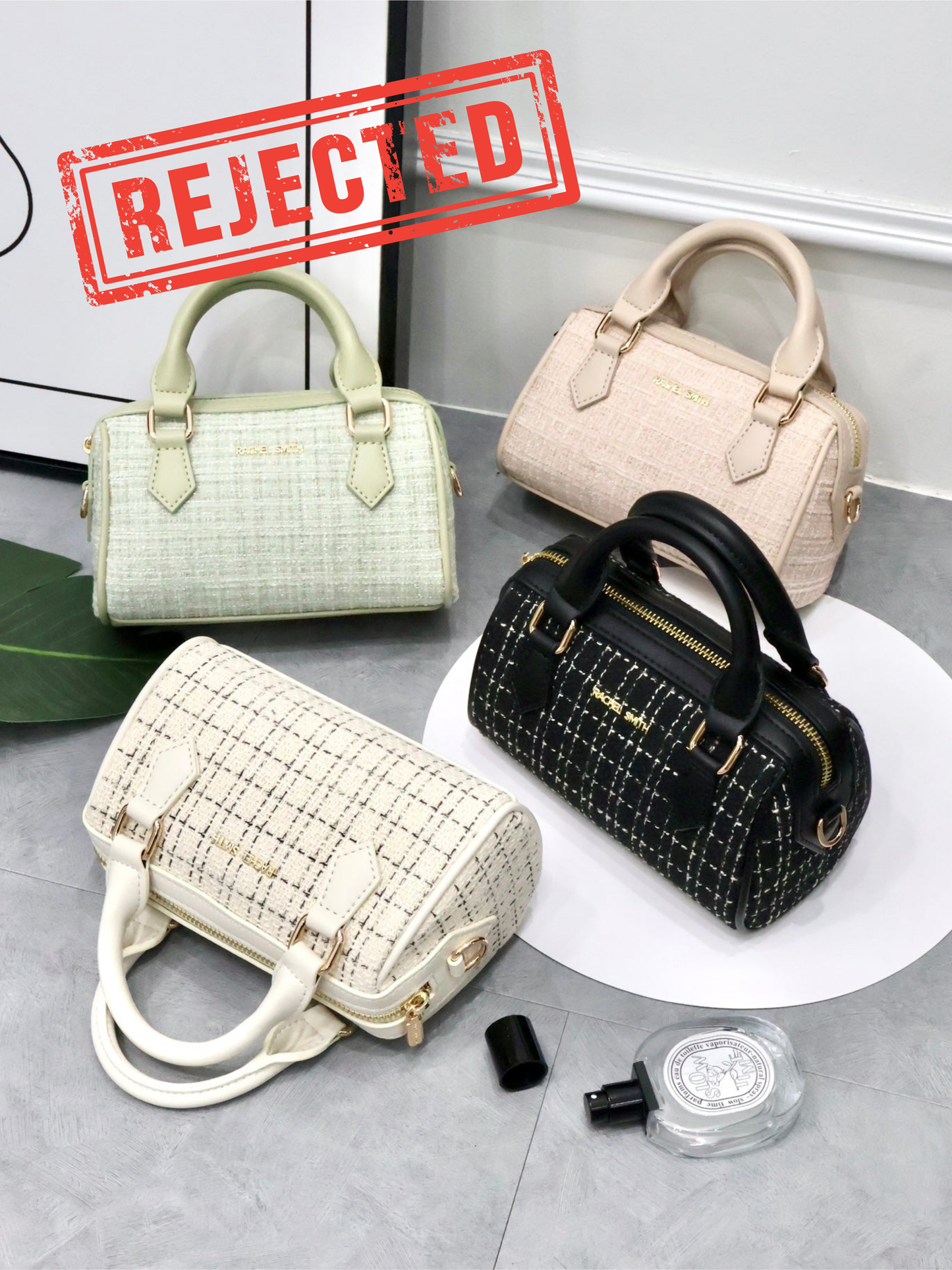 (Rejected Sales) Binny Tweed Mini Boston Bag