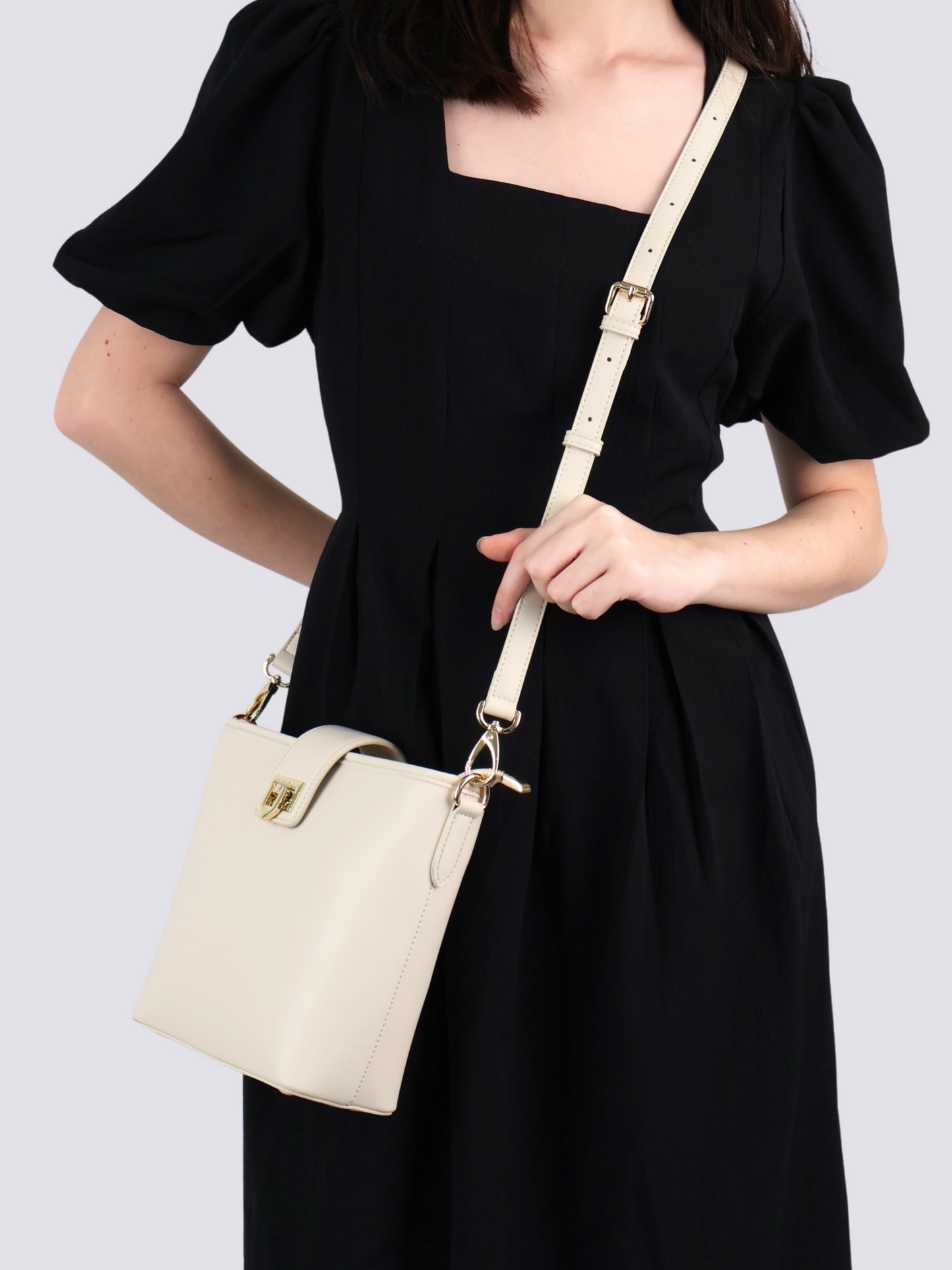 Molly Push-Lock Bucket Bag