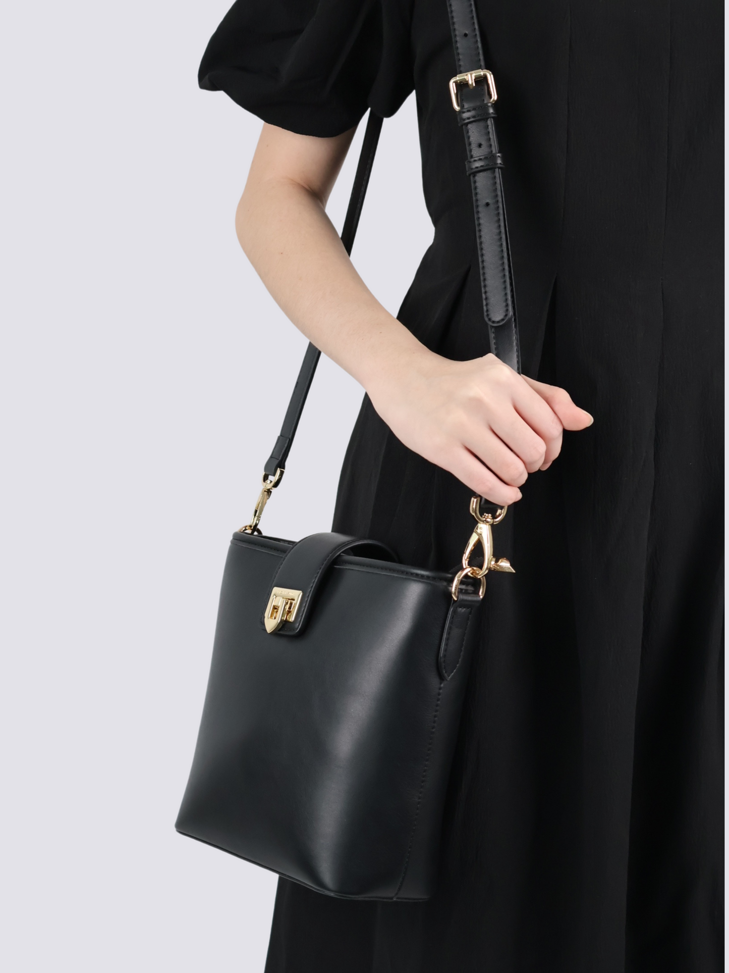 Molly Push-Lock Bucket Bag