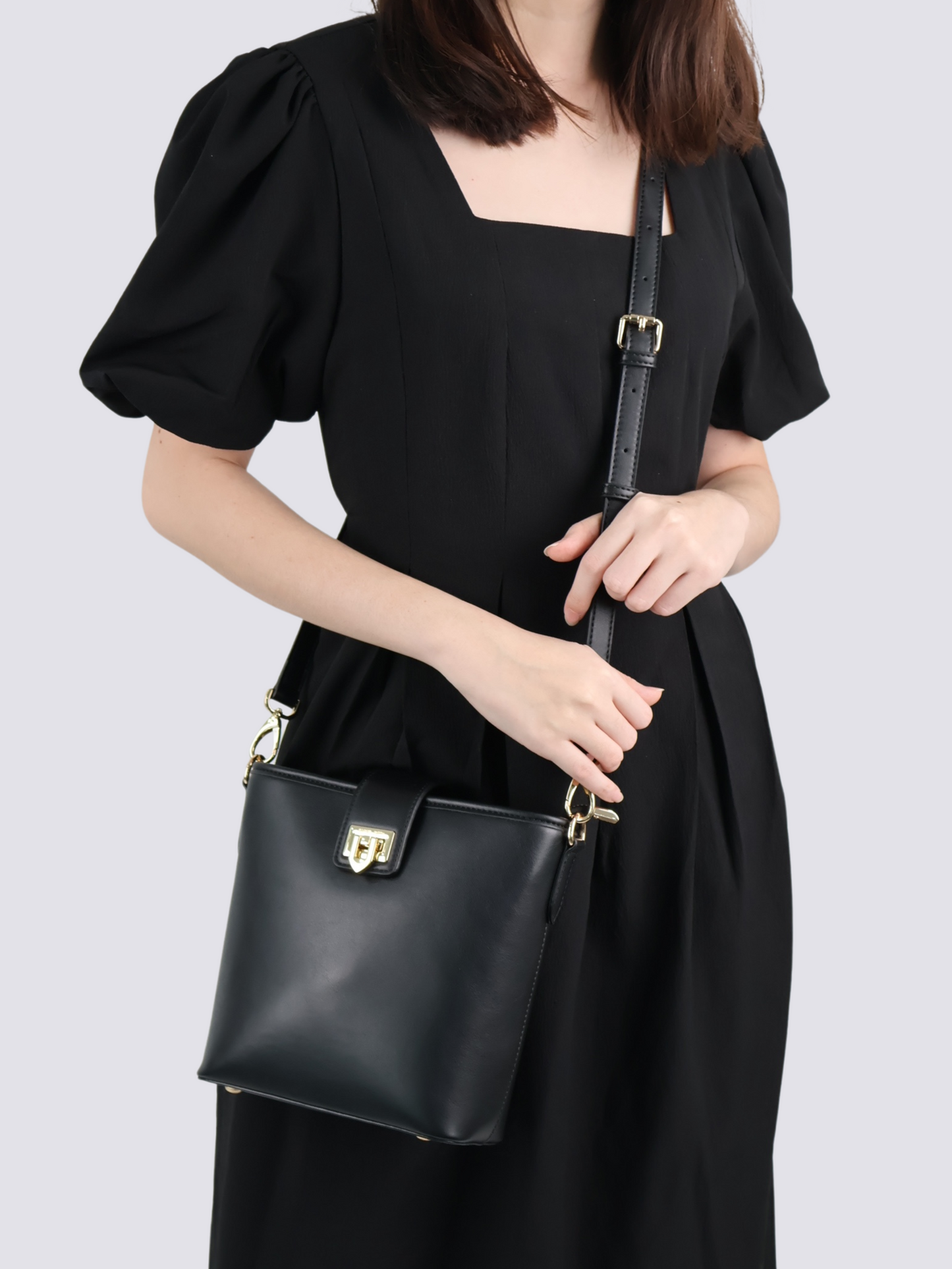 Molly Push-Lock Bucket Bag