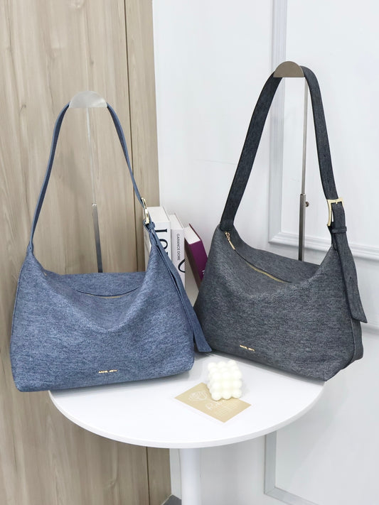 Rosy Denim Tote Bag