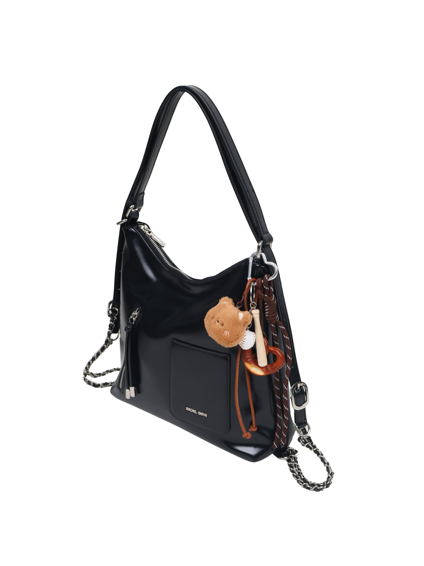 RS Baseball Bear Bag Charm