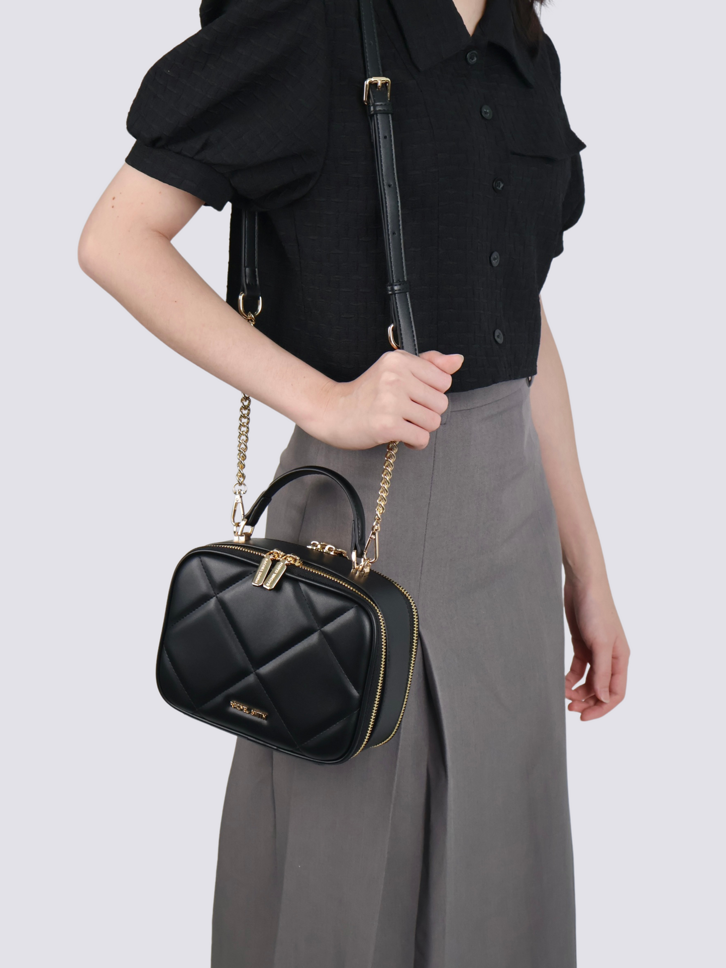 Hebe Quilted Boxy Crossbody Bag