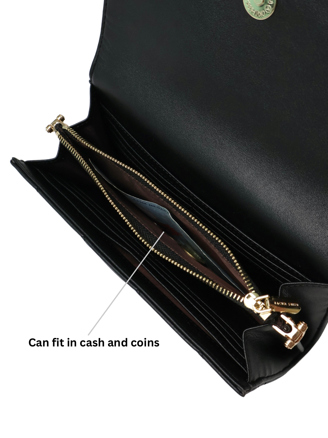 Krystal Quilted Wallet On Chain