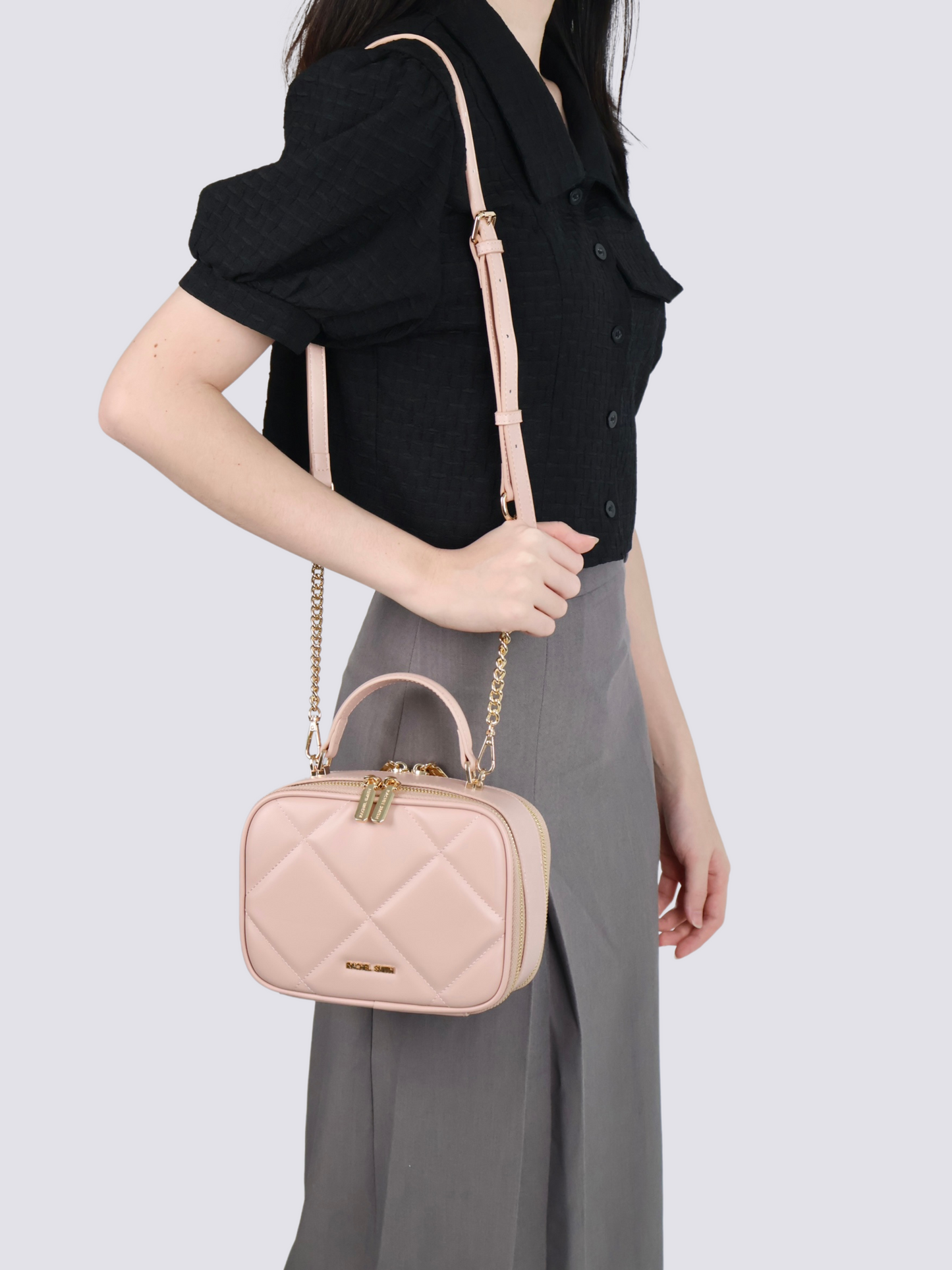 Hebe Quilted Boxy Crossbody Bag