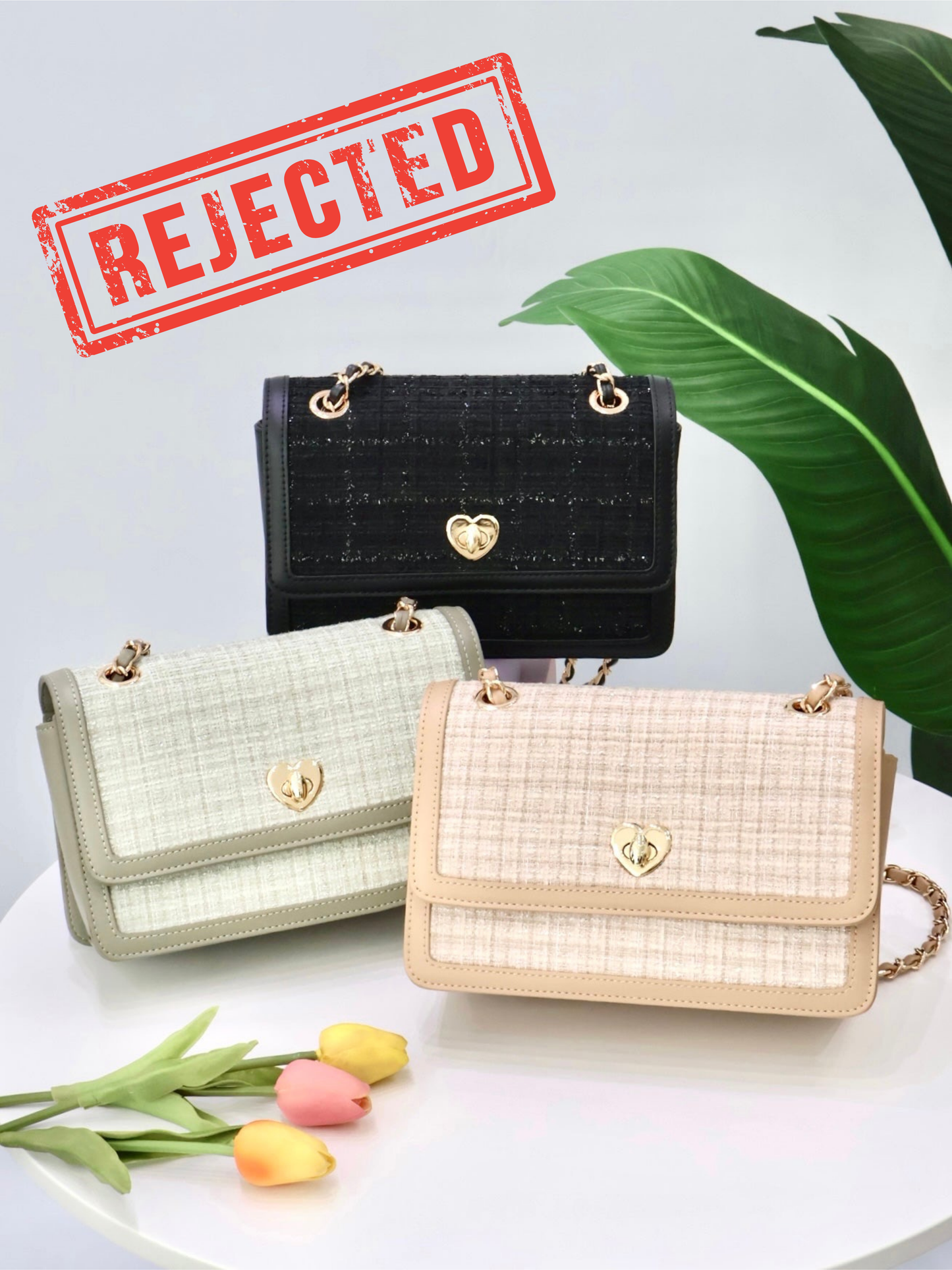 (Rejected Sales) Lovey Tweed Crossbody Bag