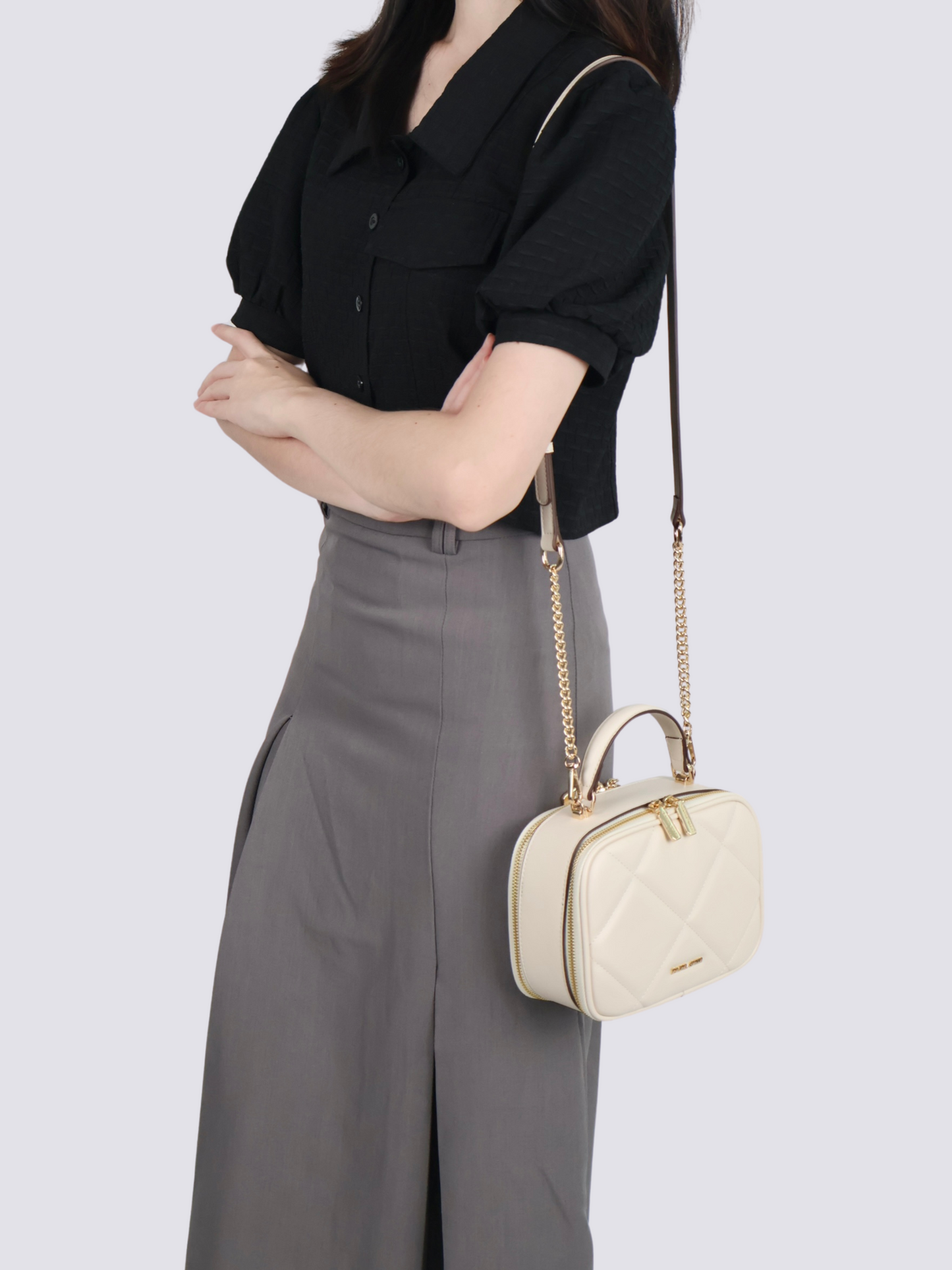 Hebe Quilted Boxy Crossbody Bag