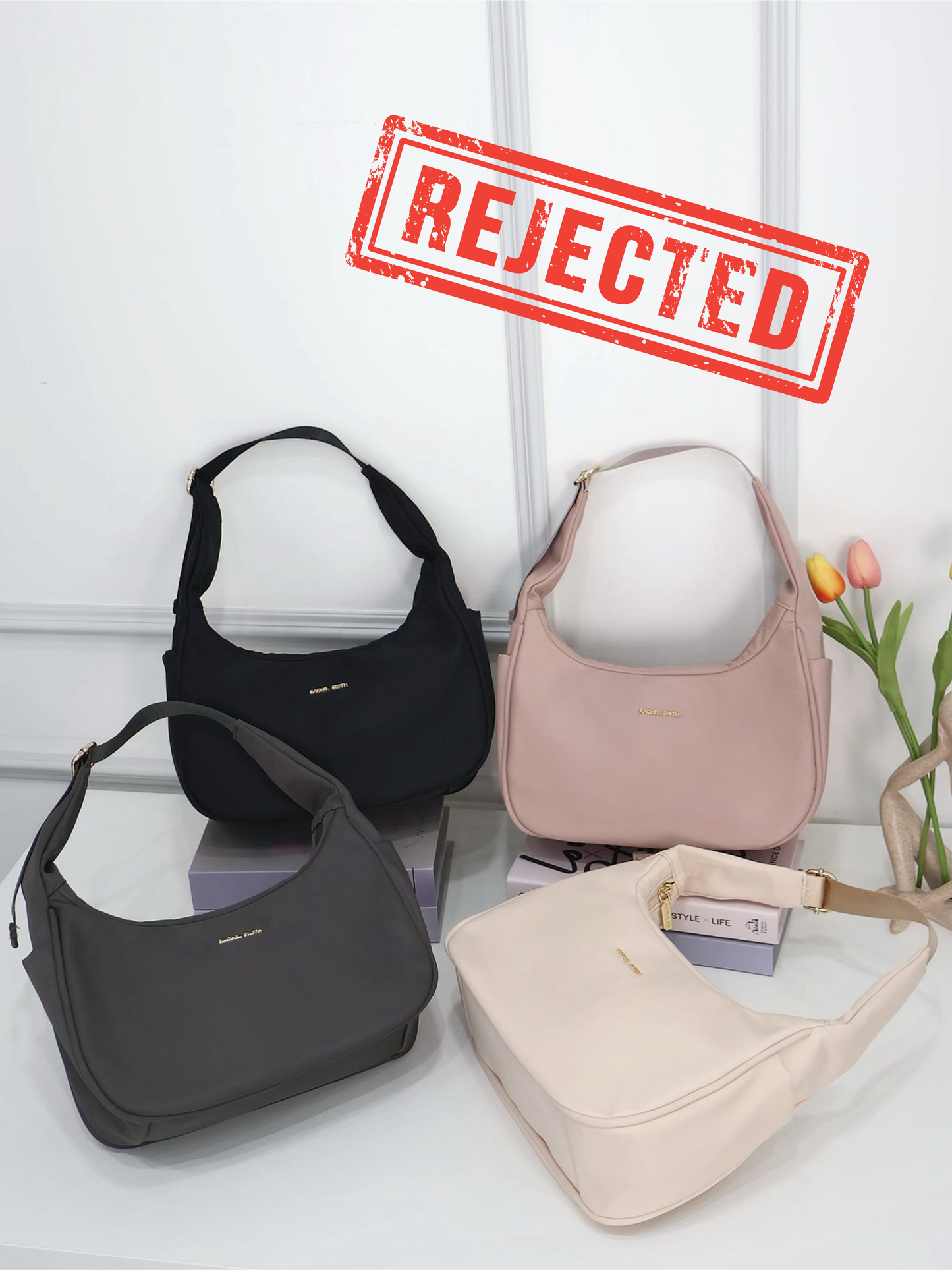 (Rejected Sales) Lenna Nylon Hobo Bag