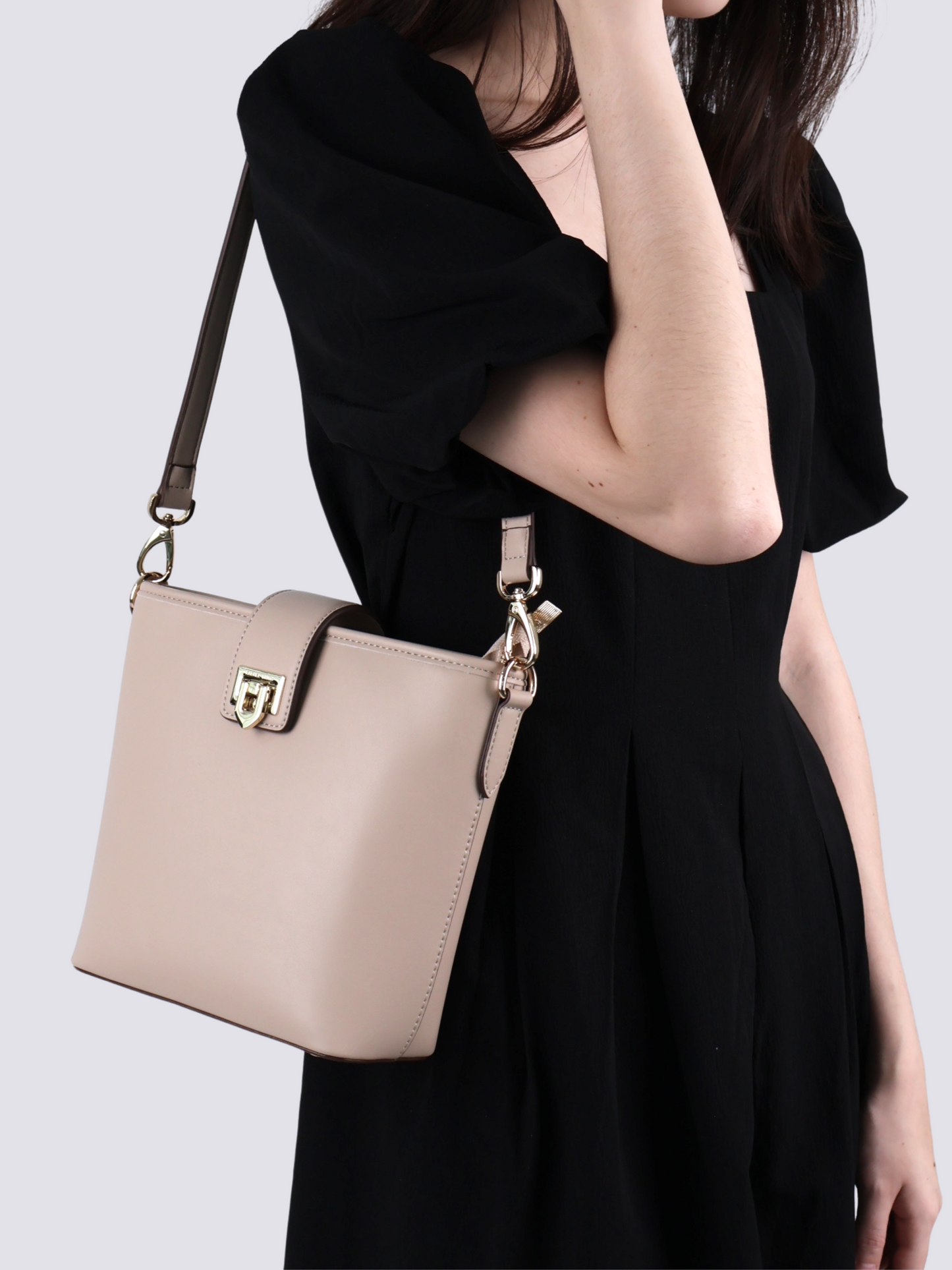 Molly Push-Lock Bucket Bag