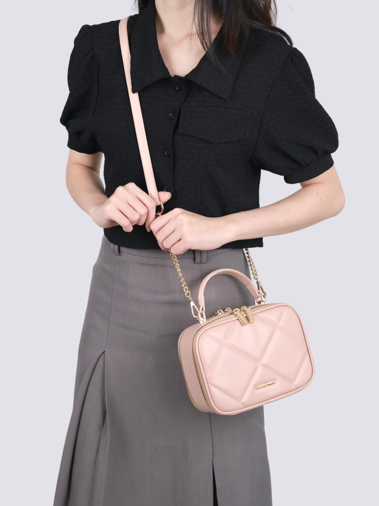 Hebe Quilted Boxy Crossbody Bag