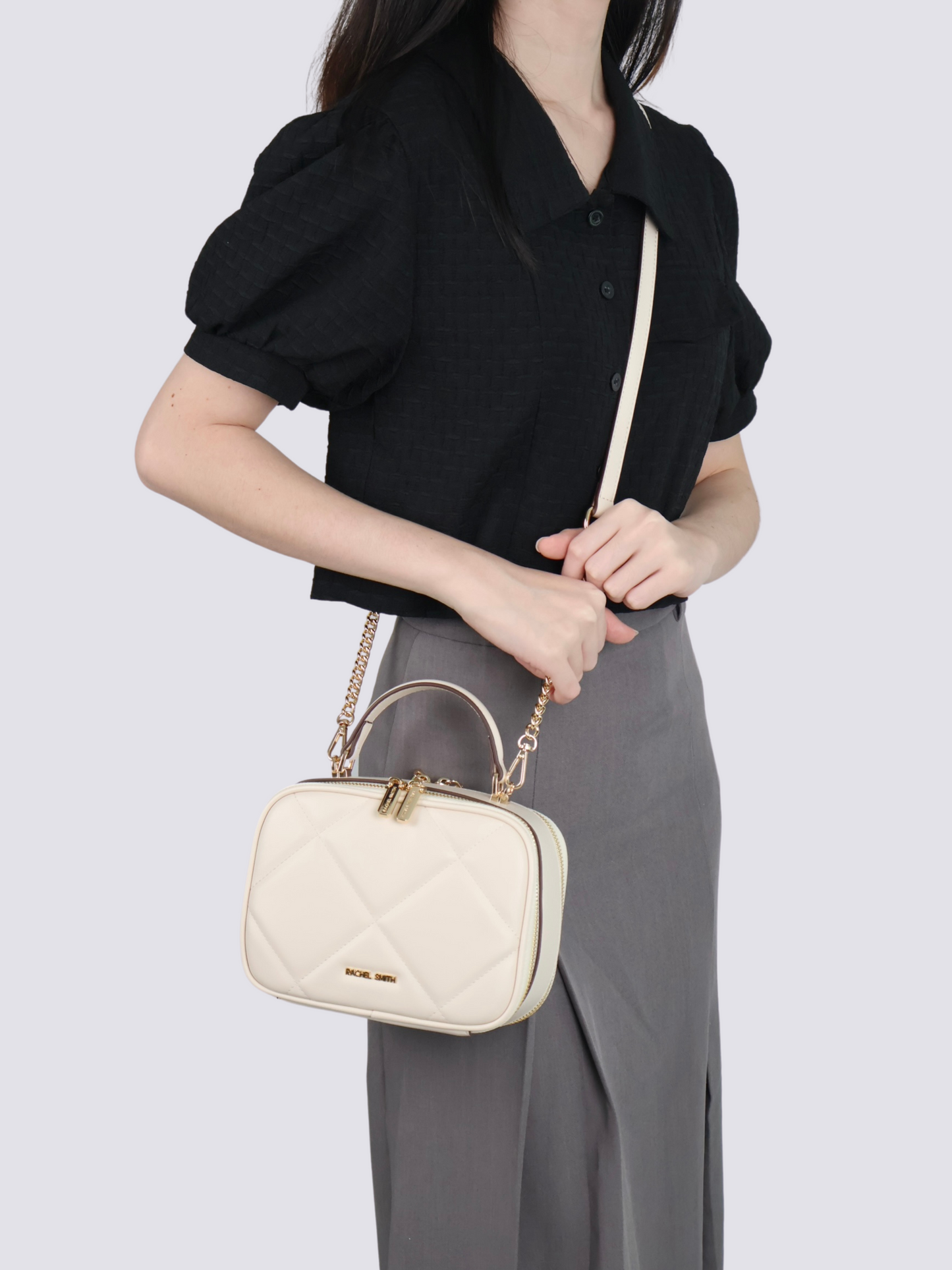 Hebe Quilted Boxy Crossbody Bag