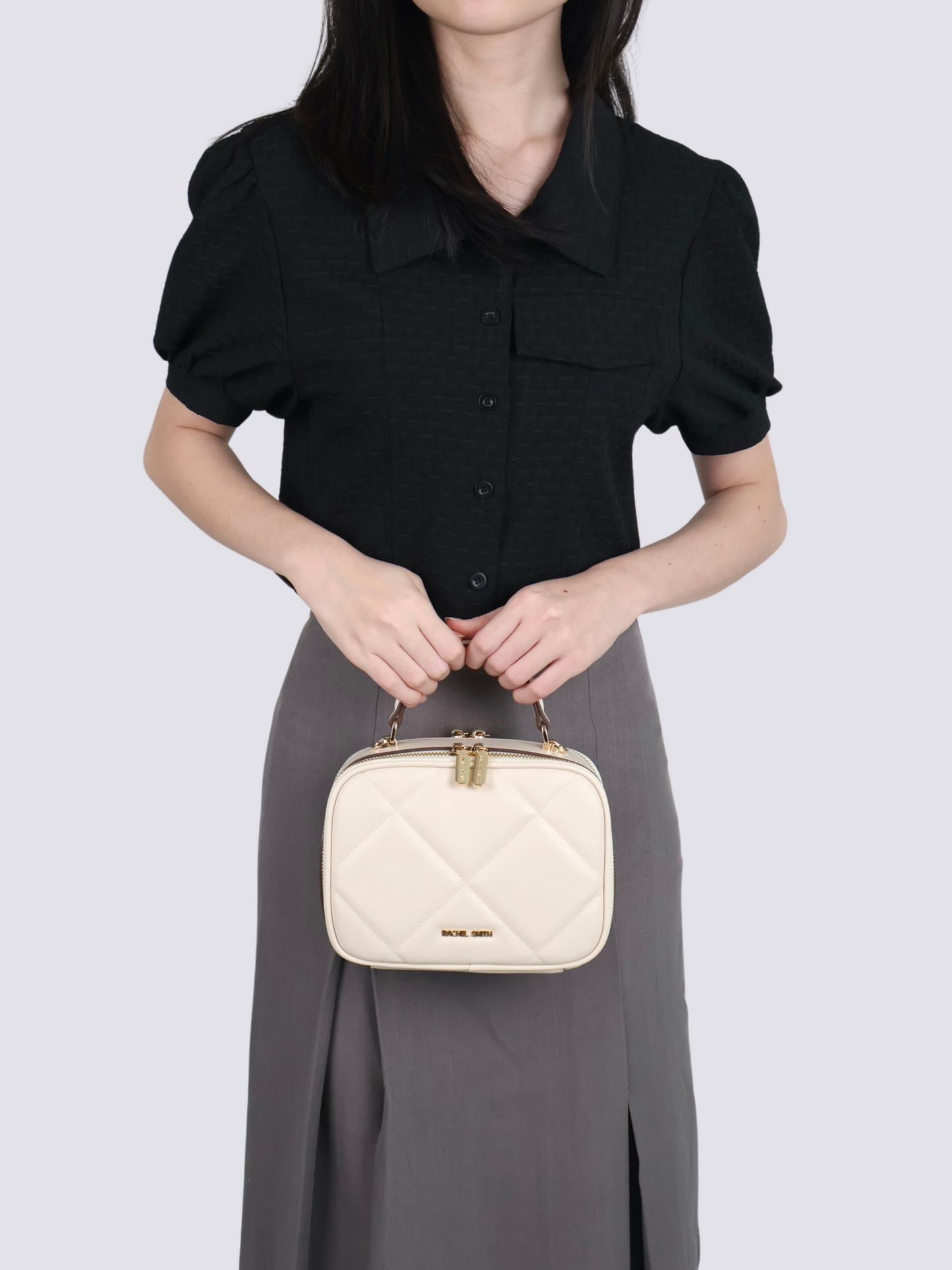 Hebe Quilted Boxy Crossbody Bag