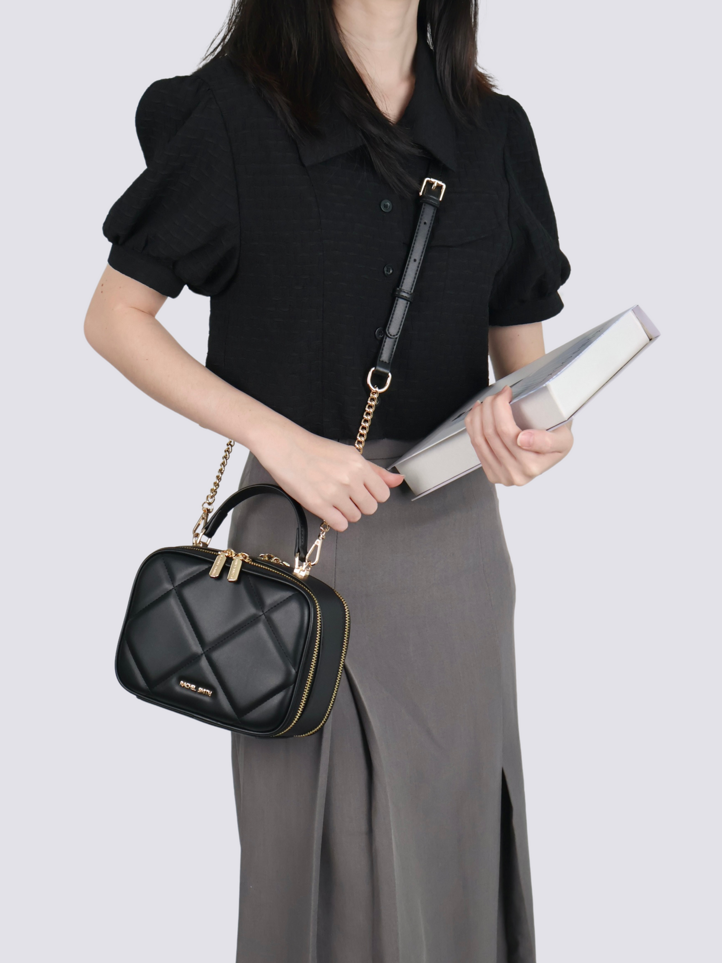 Hebe Quilted Boxy Crossbody Bag