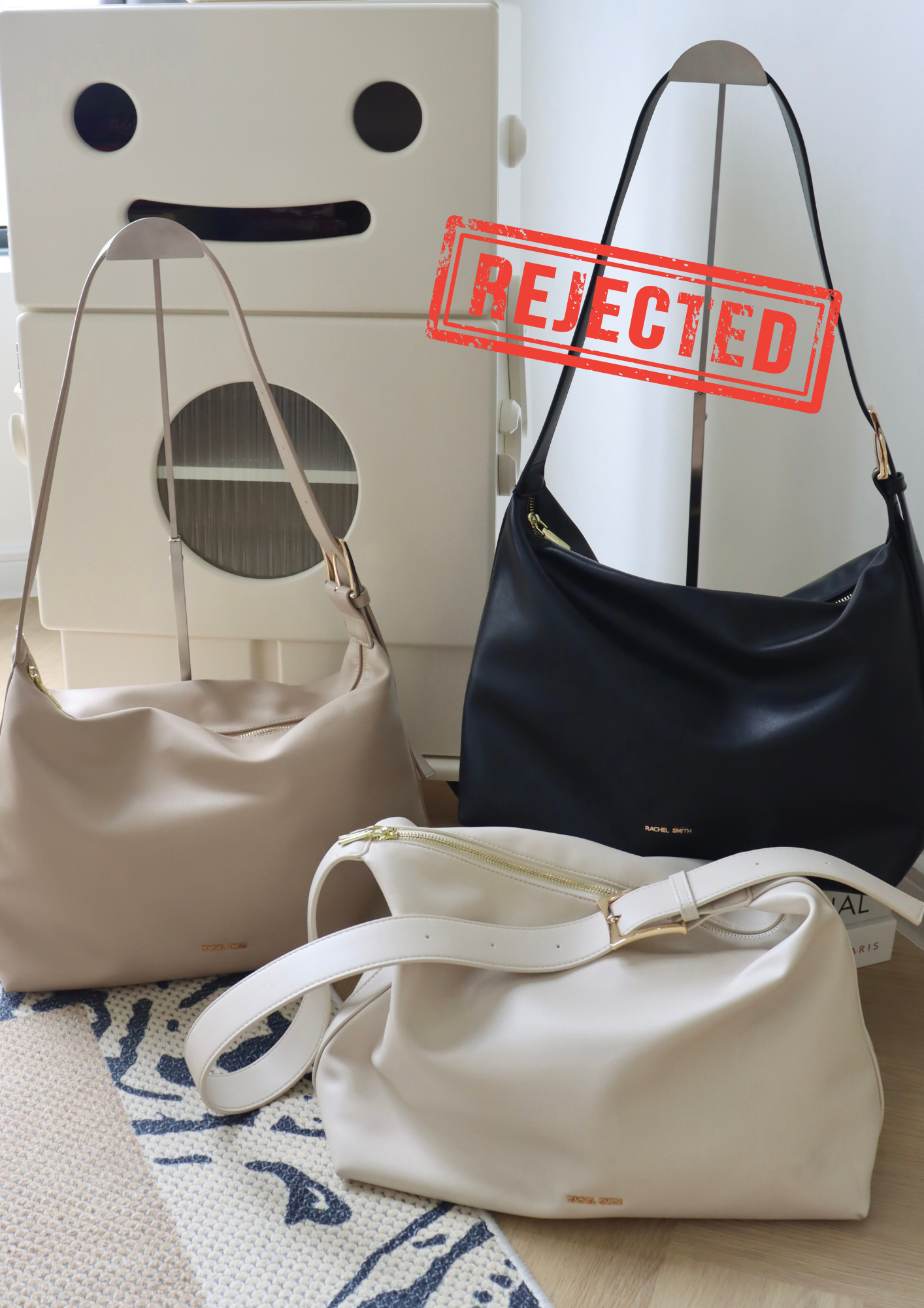 (Rejected Sales) Rosy Slouchy Tote Bag