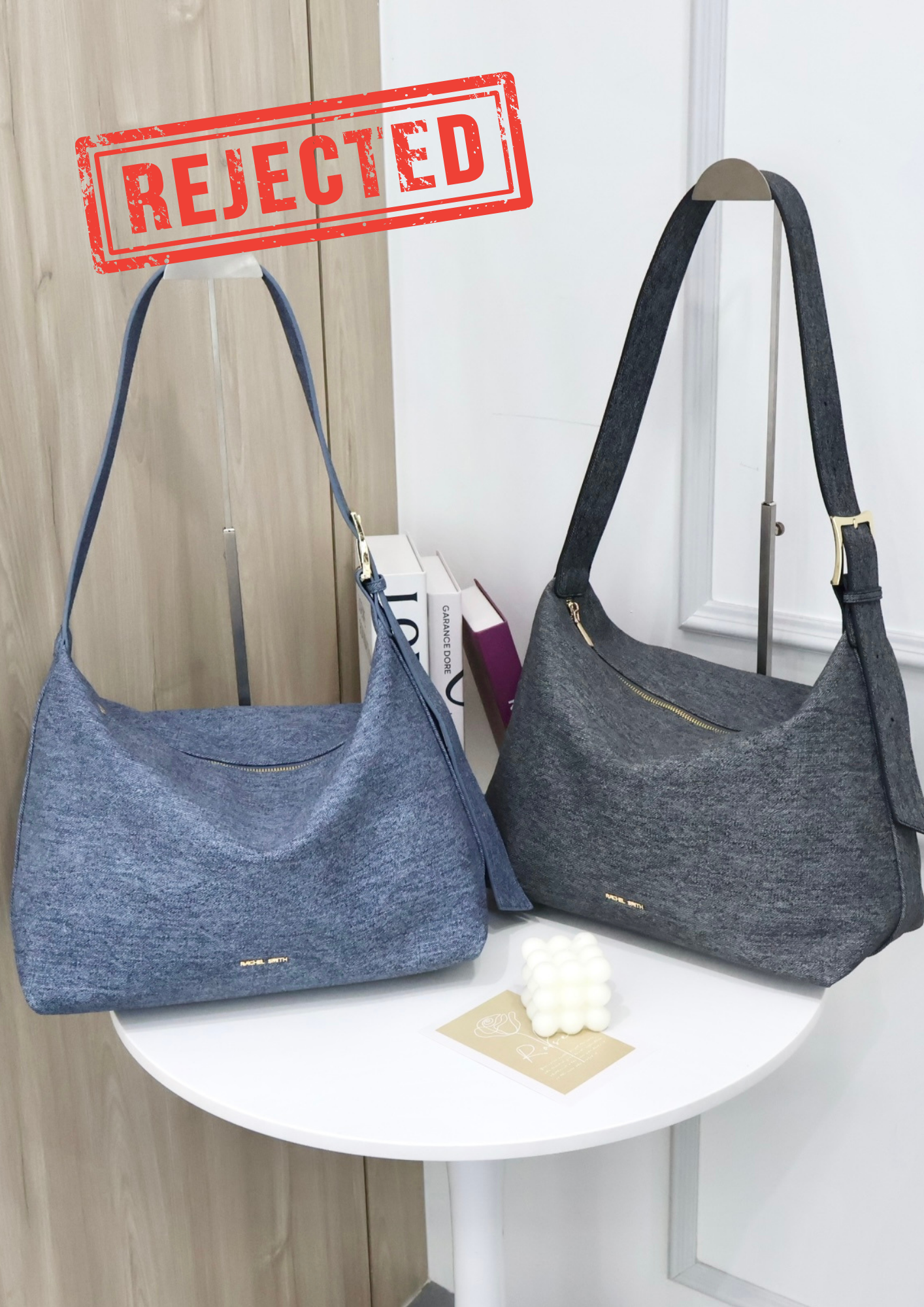 (Rejected Sales) Rosy Denim Tote Bag