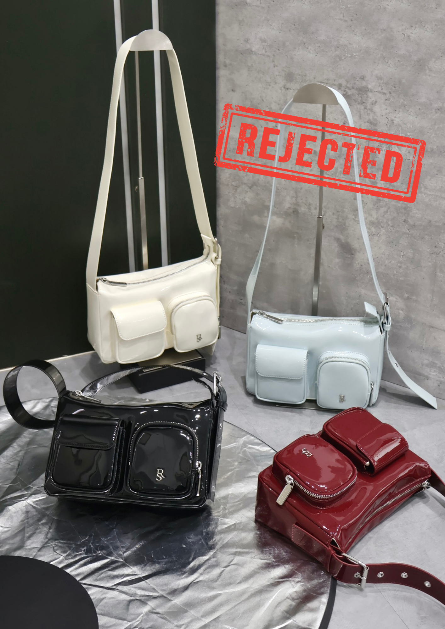 (Rejected Sales) Jelly Glossy Pocket Bag