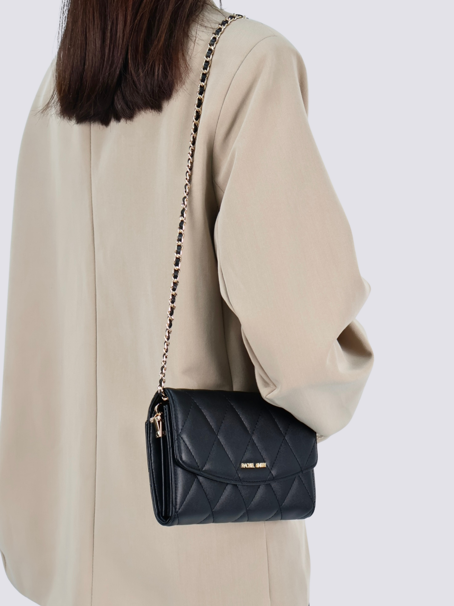 Krystal Quilted Wallet On Chain