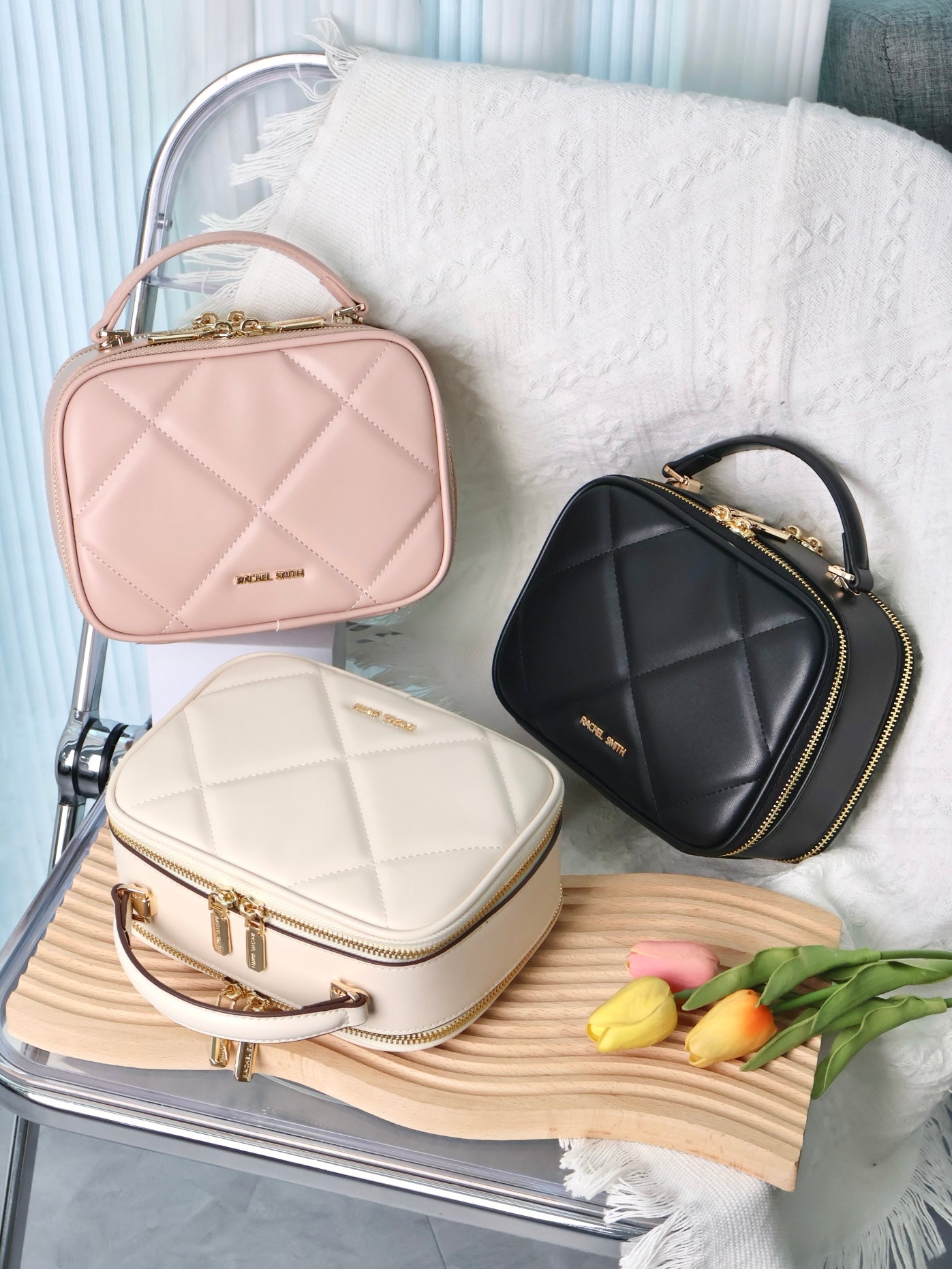 Hebe Quilted Boxy Crossbody Bag