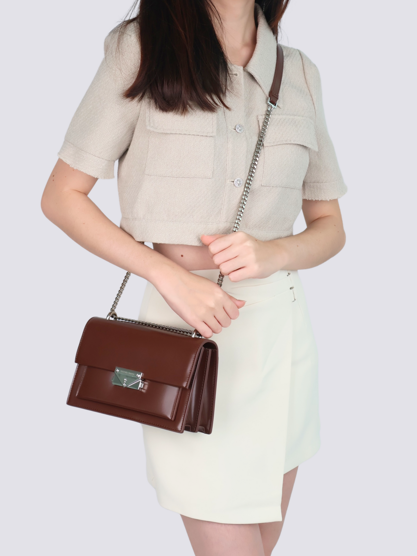 Carolyn Push-Lock Crossbody Sling Bag