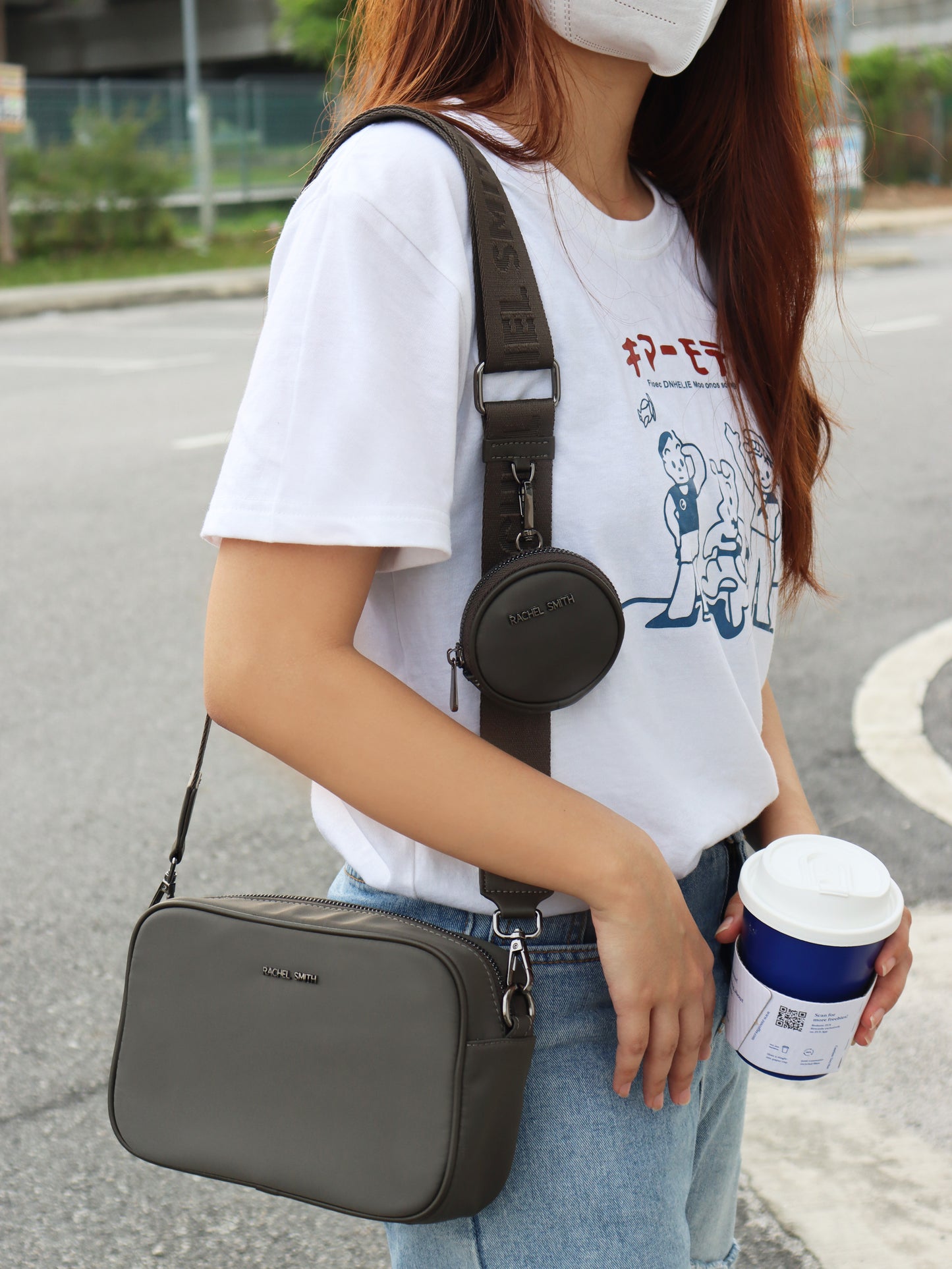 Leslie Unisex Nylon Crossbody Bag