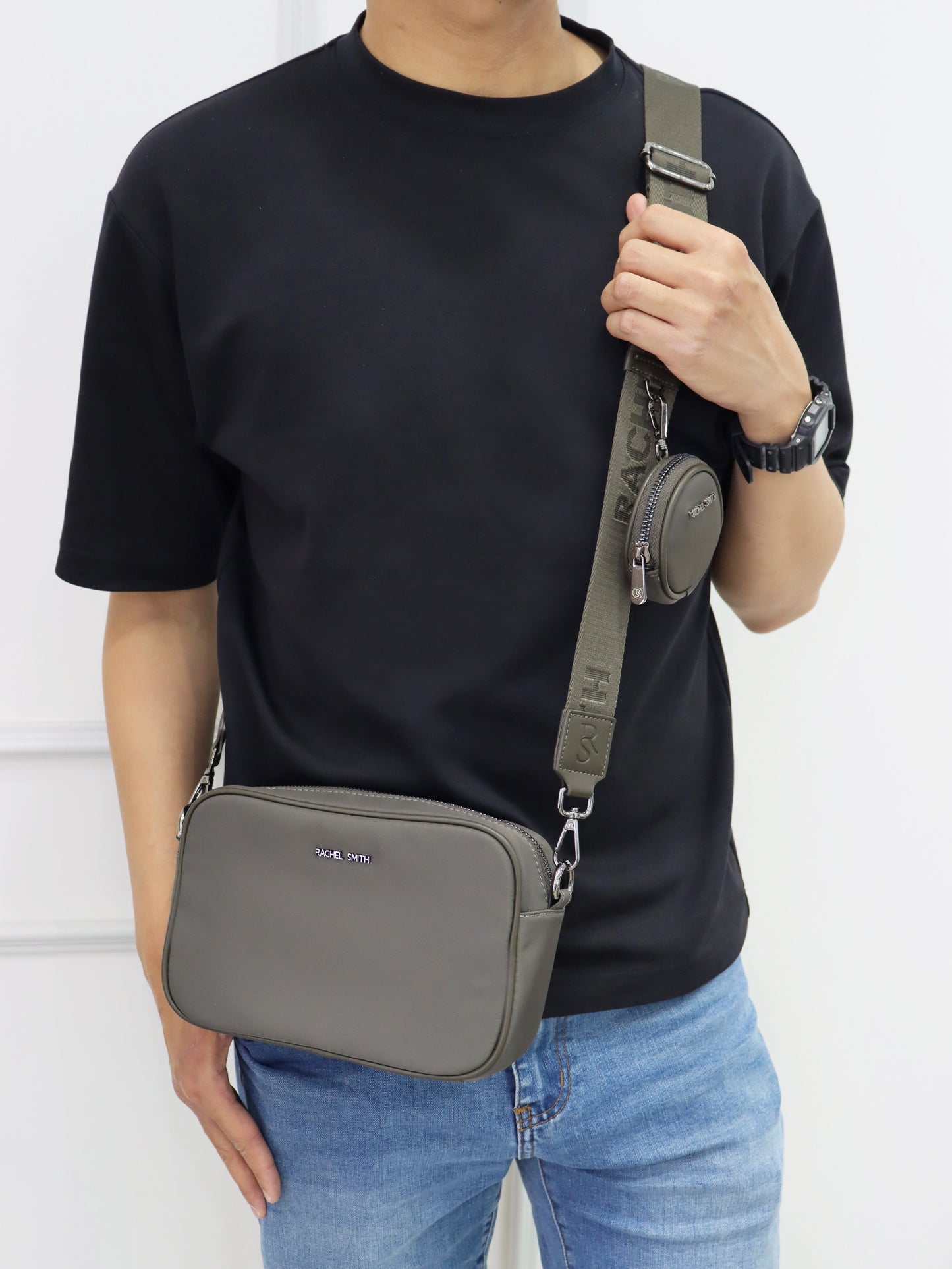 Leslie Unisex Nylon Crossbody Bag