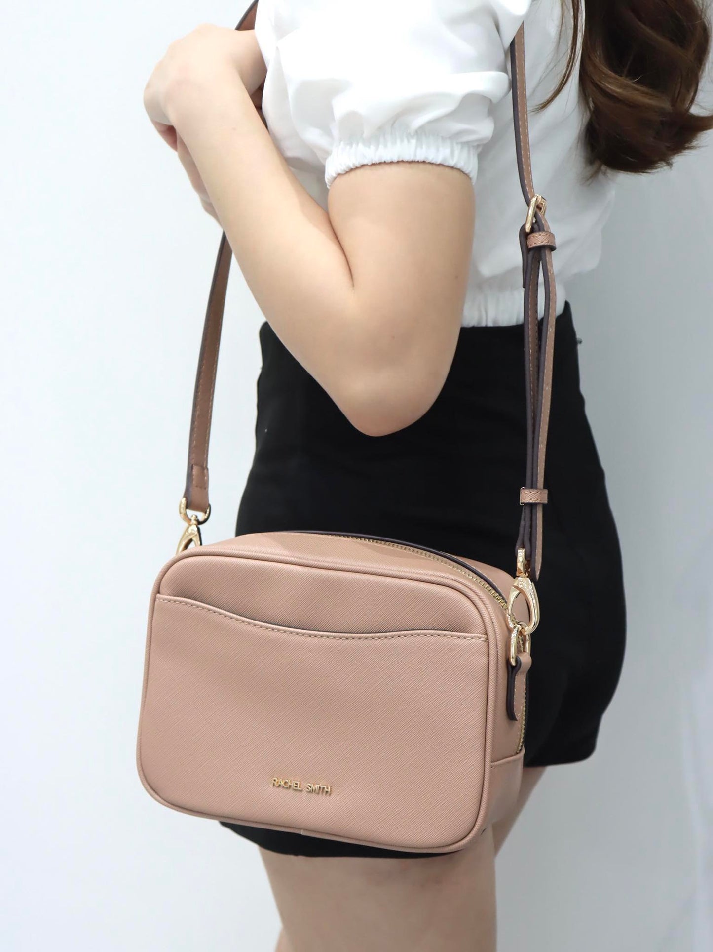 Ruby Single Zip Crossbody Sling Bag