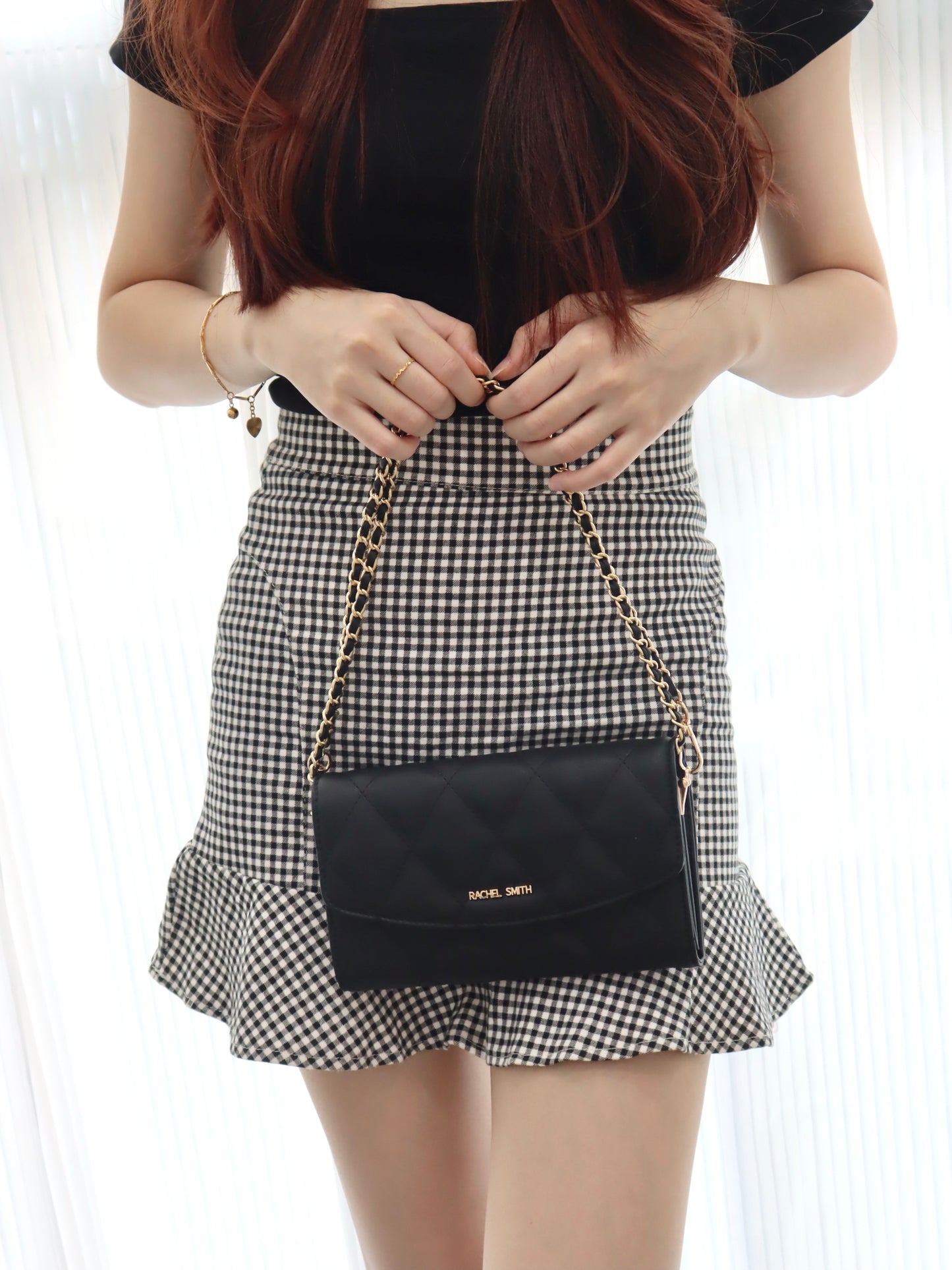 Krystal Quilted Wallet On Chain