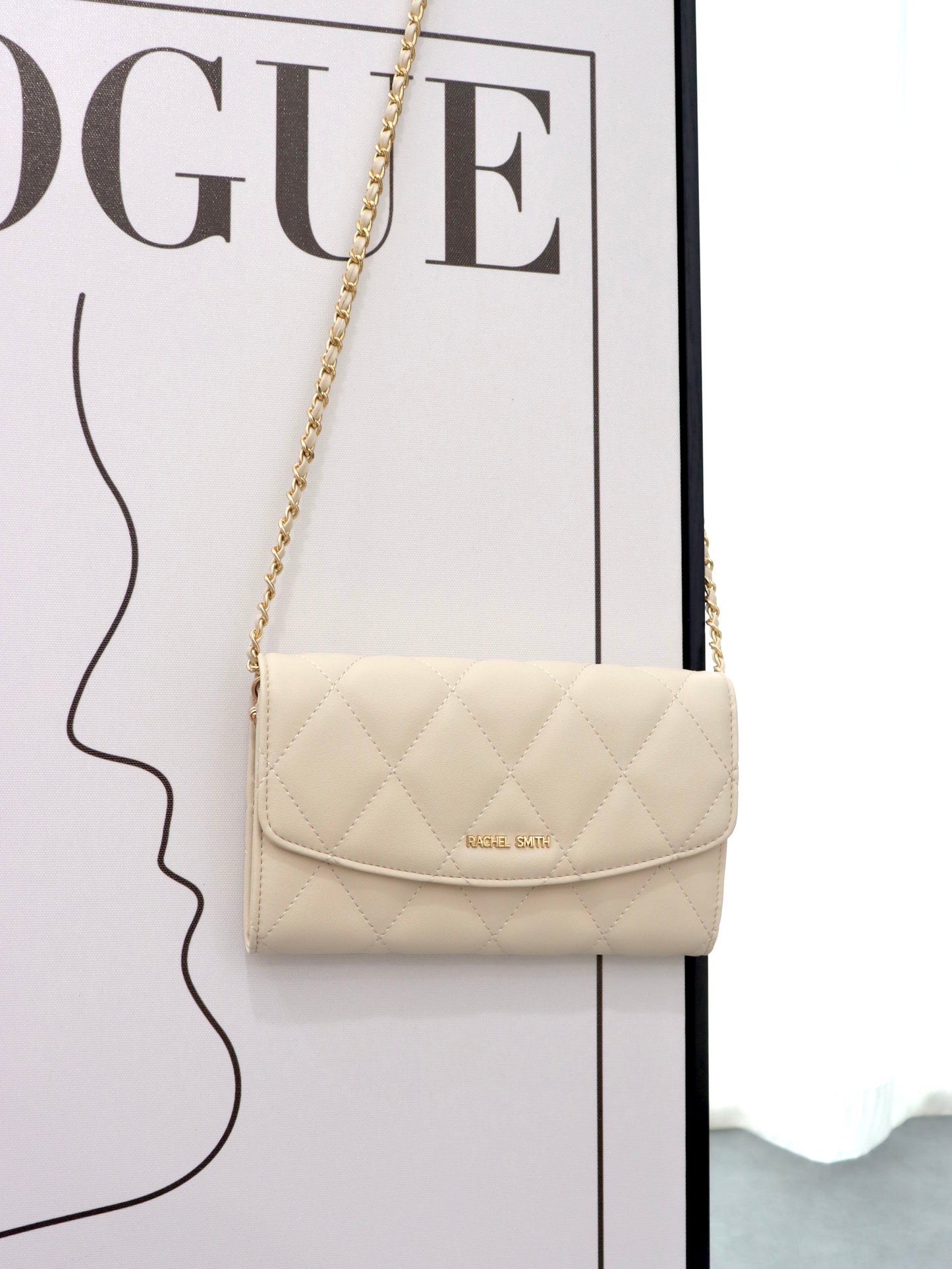 Krystal Quilted Wallet On Chain