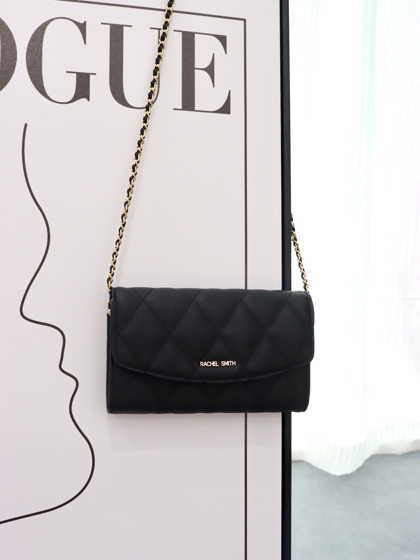 Krystal Quilted Wallet On Chain