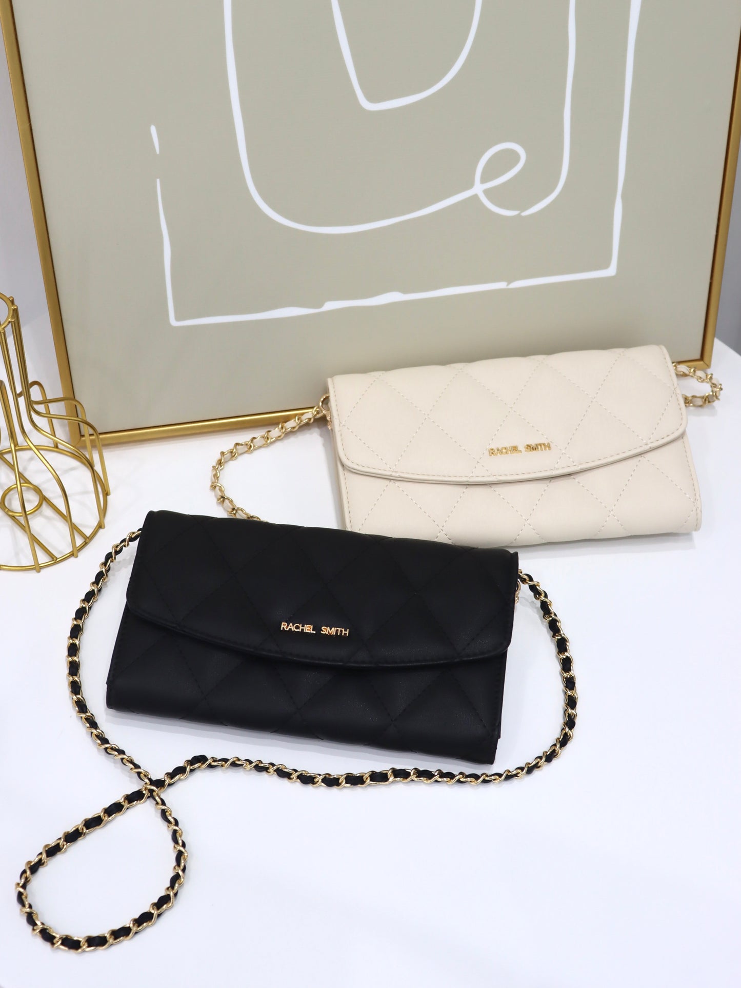 Krystal Quilted Wallet On Chain