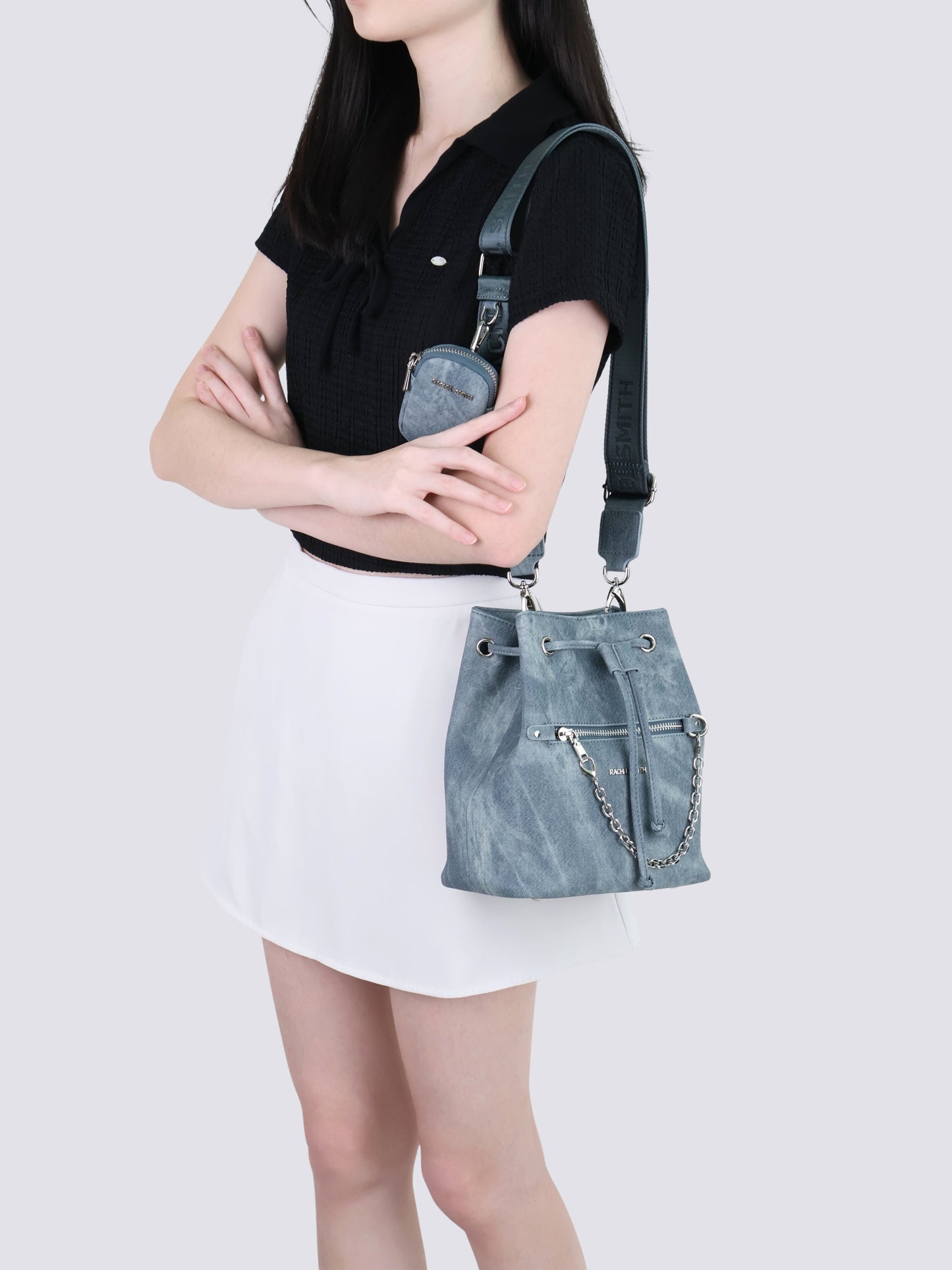 Ariel Denim Bucket Bag