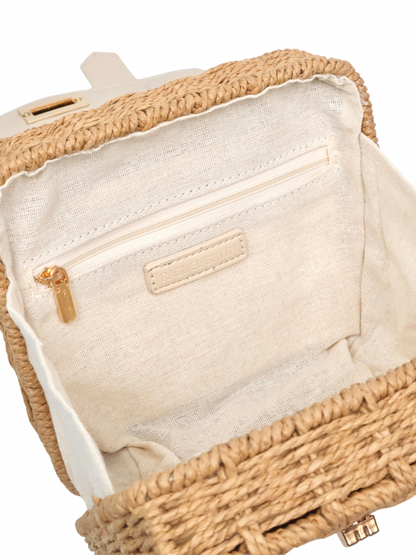 Summer Woven Crossbody Sling Bag