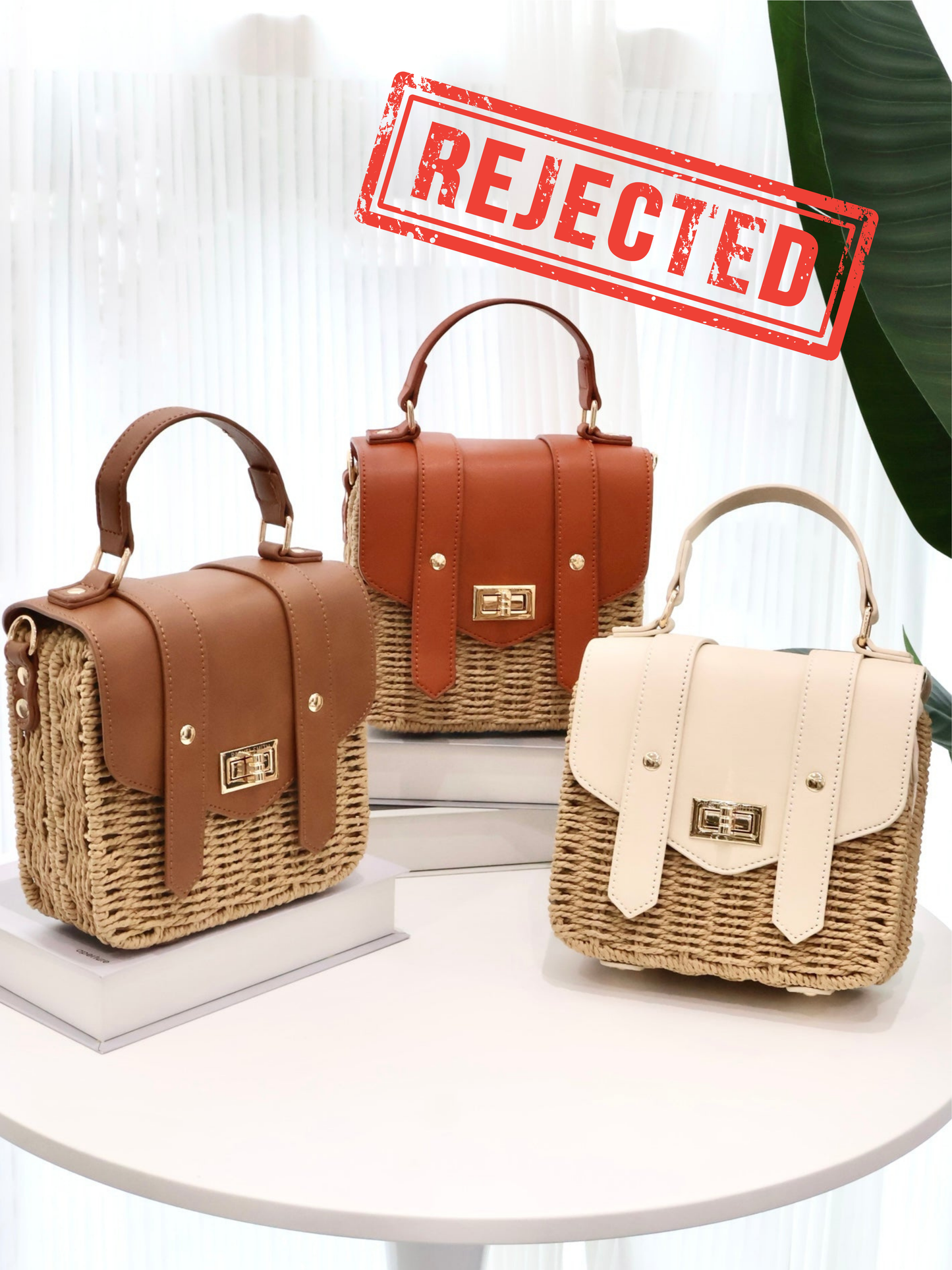 (Rejected Sales) Summer Woven Crossbody Sling Bag