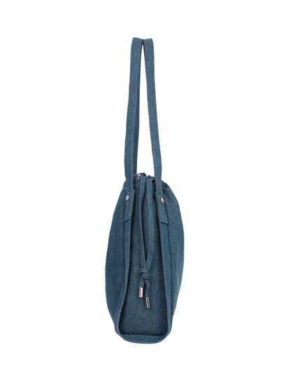 Jane Denim Drawstring Tote Bag