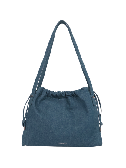 Jane Denim Drawstring Tote Bag