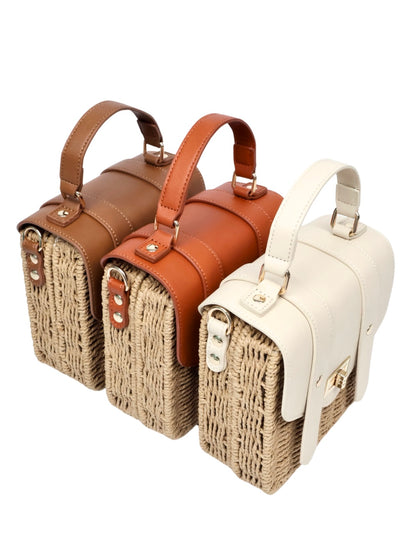 Summer Woven Crossbody Sling Bag