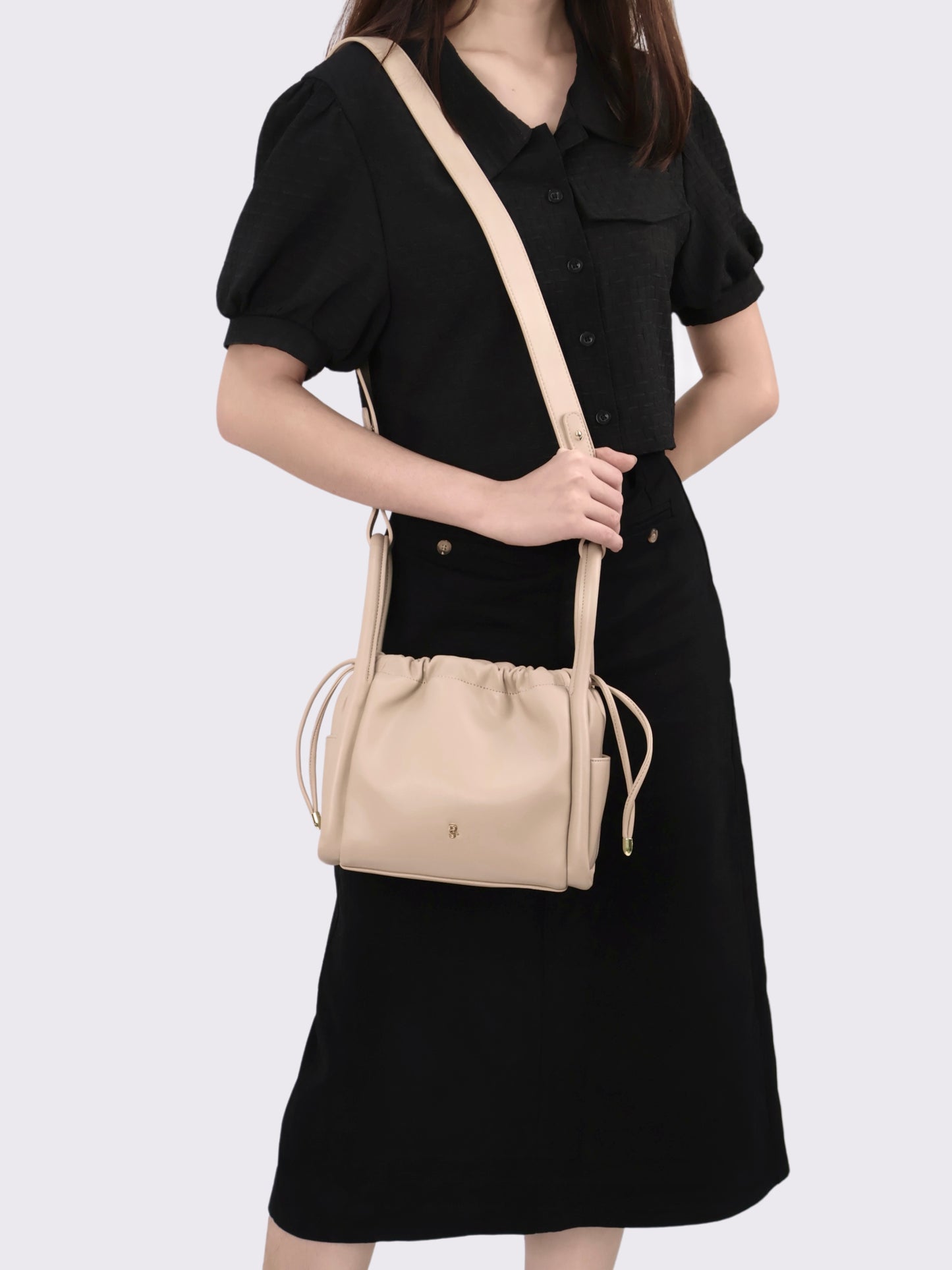 Julie Drawstring Bucket Bag