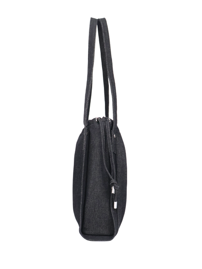 Jane Denim Drawstring Tote Bag