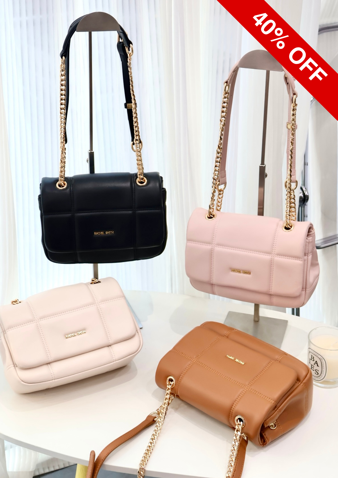 Gina Square Grid Crossbody Bag