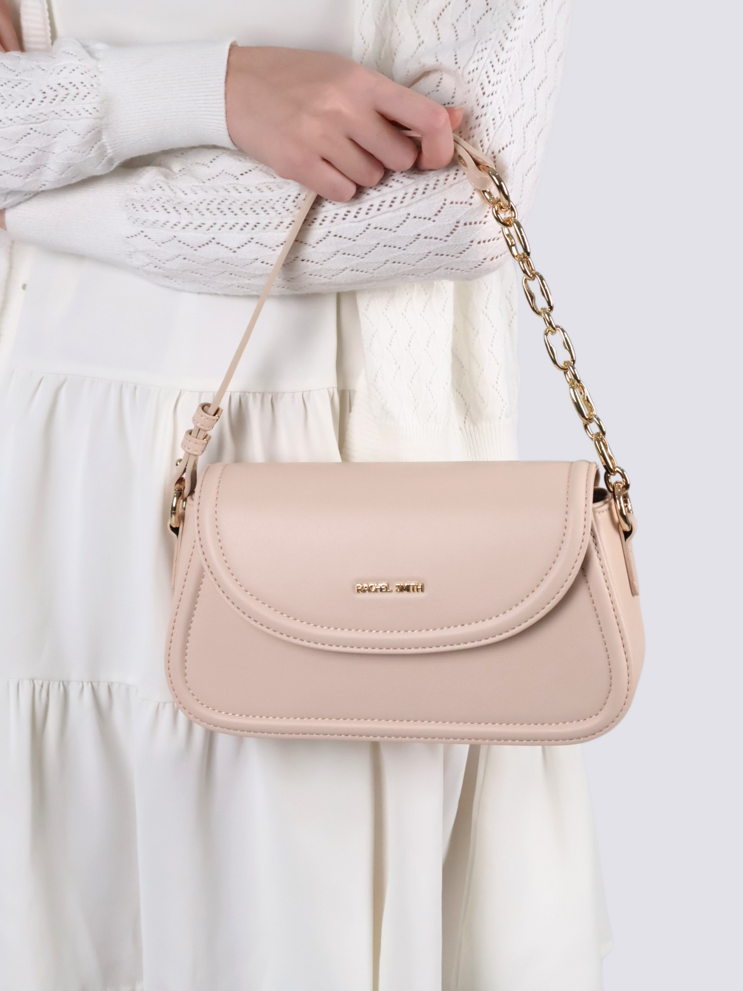 Ivory Saddle Crossbody Bag