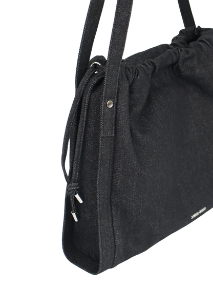 Jane Denim Drawstring Tote Bag