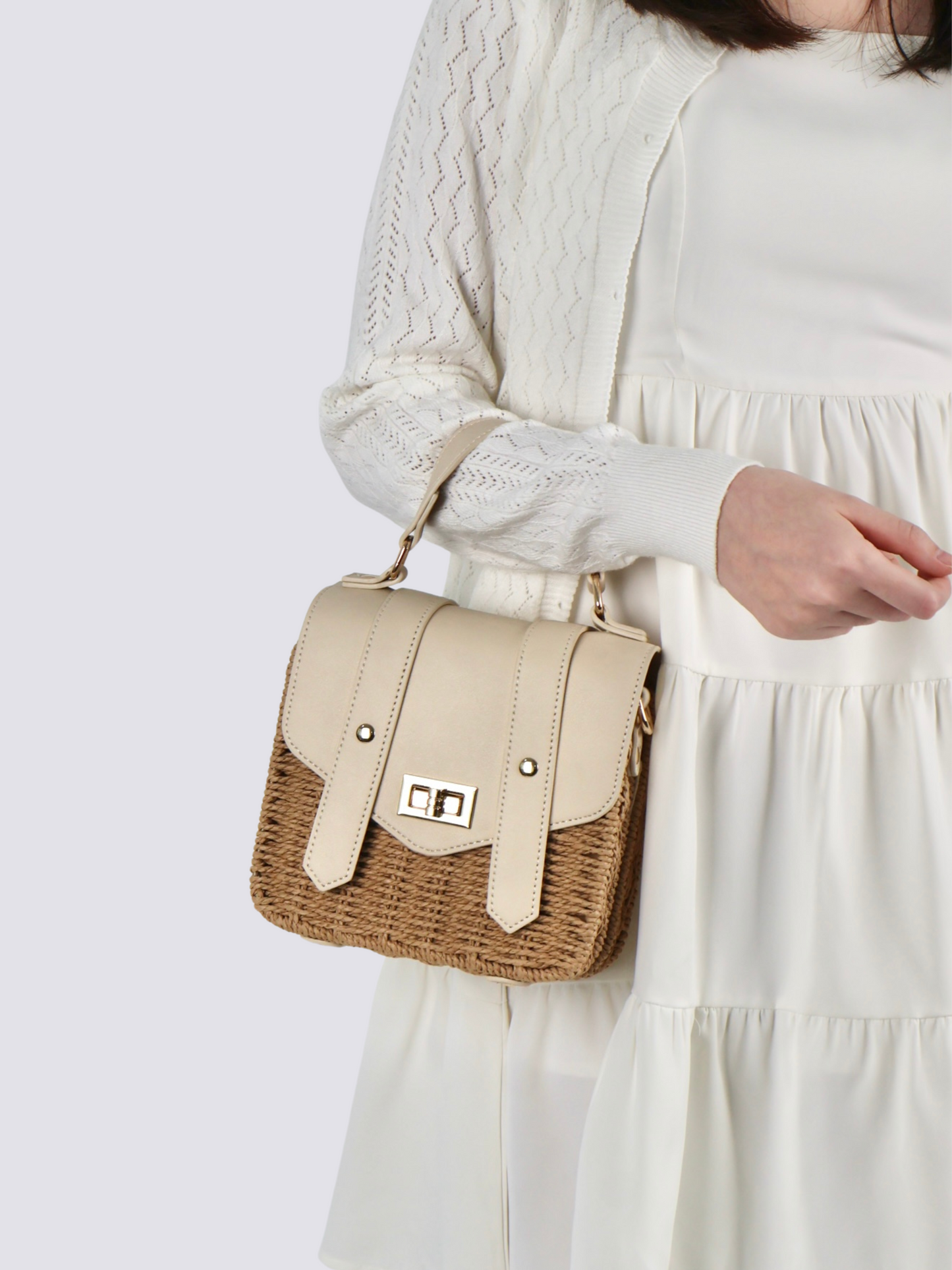 Summer Woven Crossbody Sling Bag