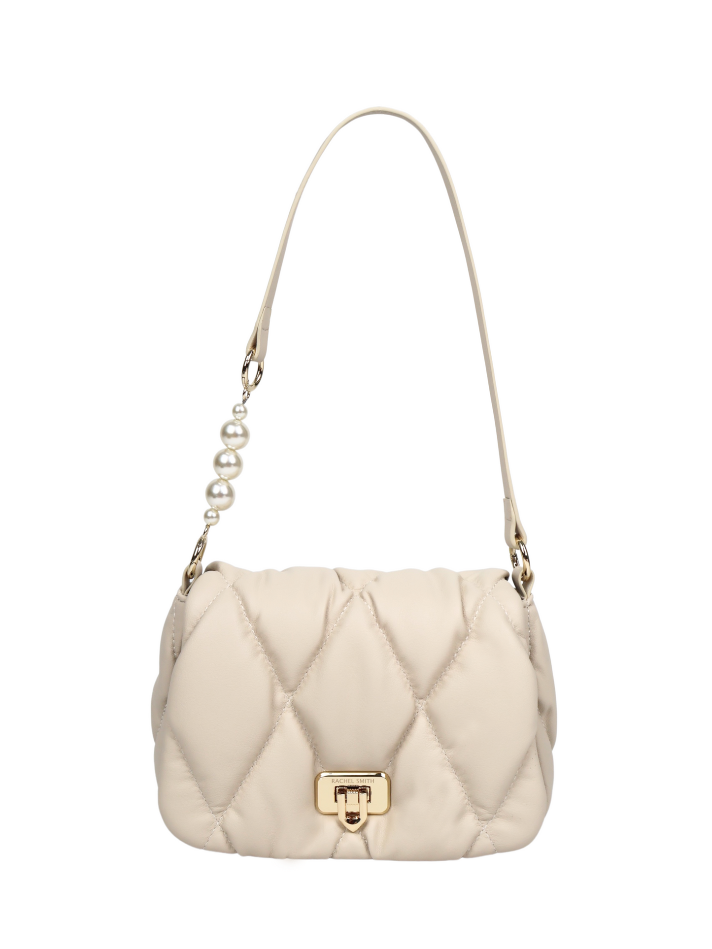 Pearly Push-Lock Quilted Bag