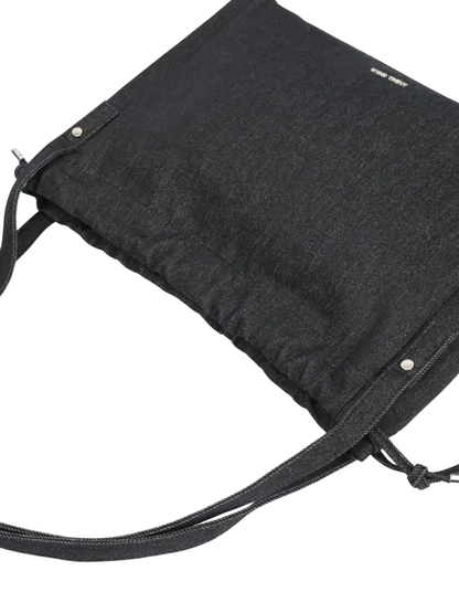 Jane Denim Drawstring Tote Bag