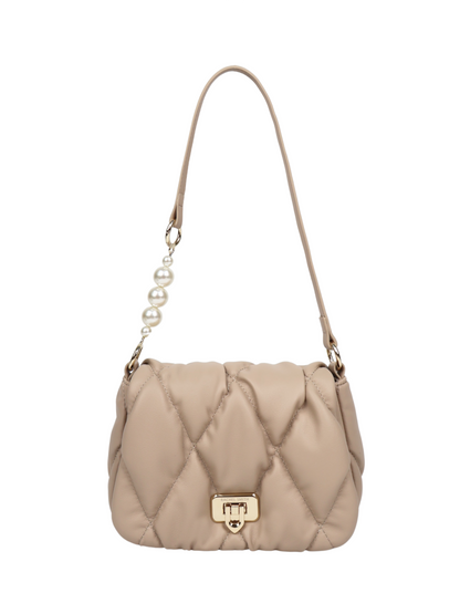 Pearly Push-Lock Quilted Bag