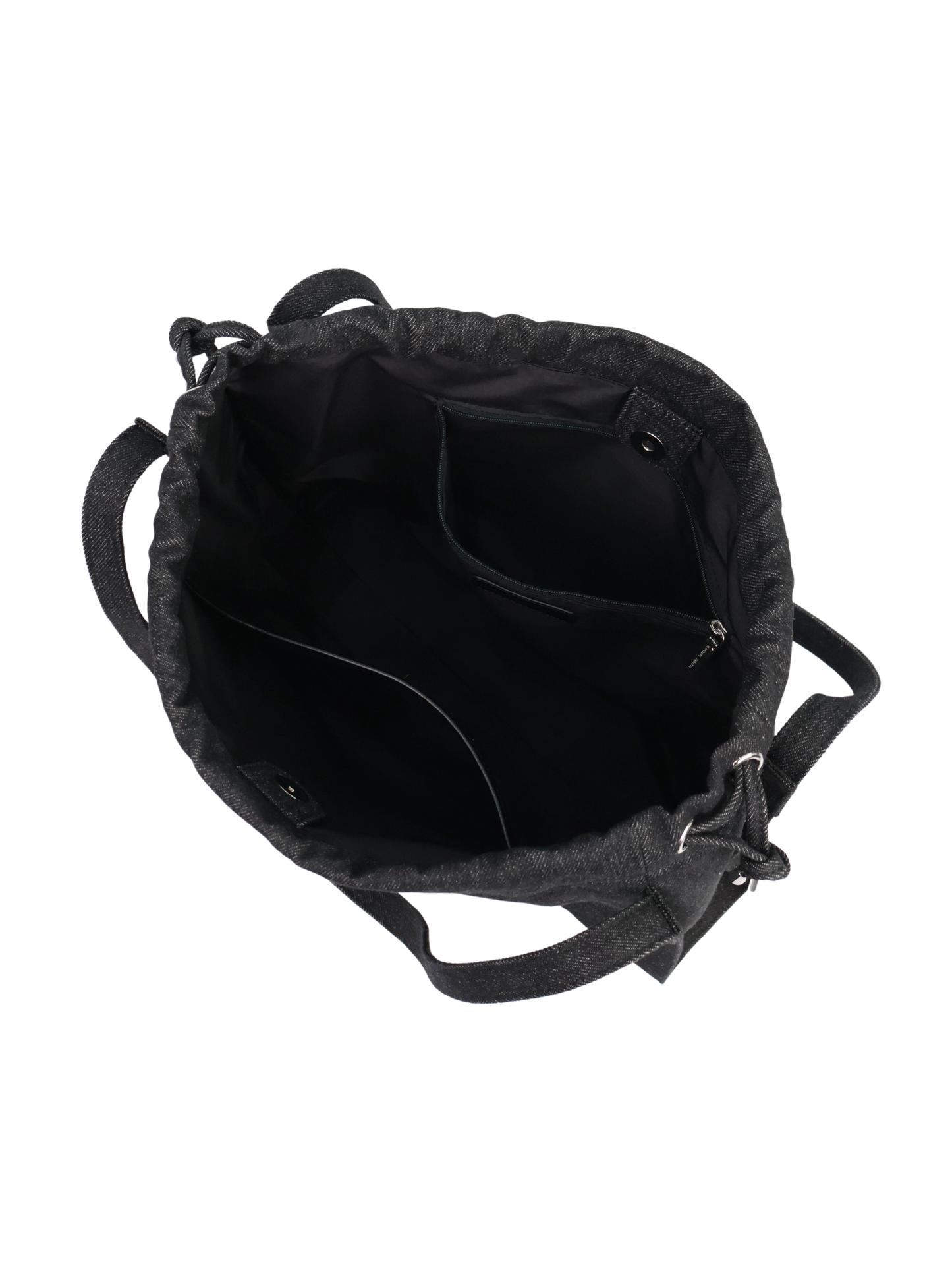 Jane Denim Drawstring Tote Bag