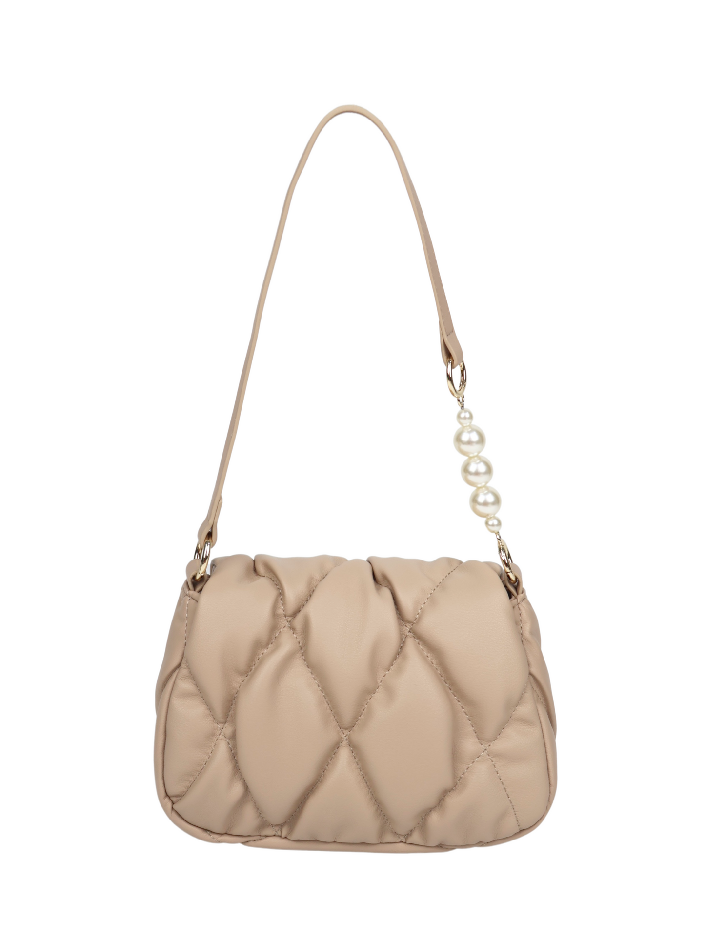 Pearly Push-Lock Quilted Bag