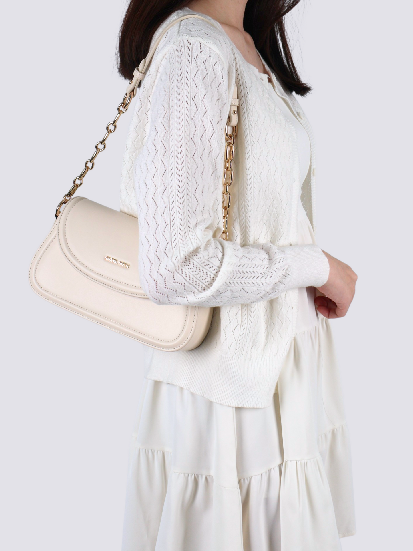 Ivory Saddle Crossbody Bag